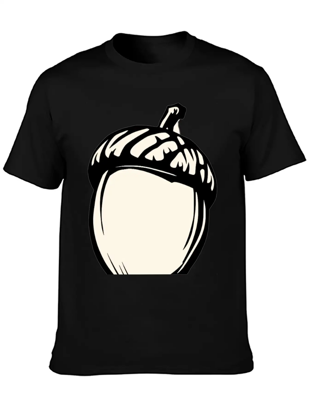 A Single Acorn In Black And White Classic Fit Graphic Tee For Daily Comfort – Unisex Cotton Shirt