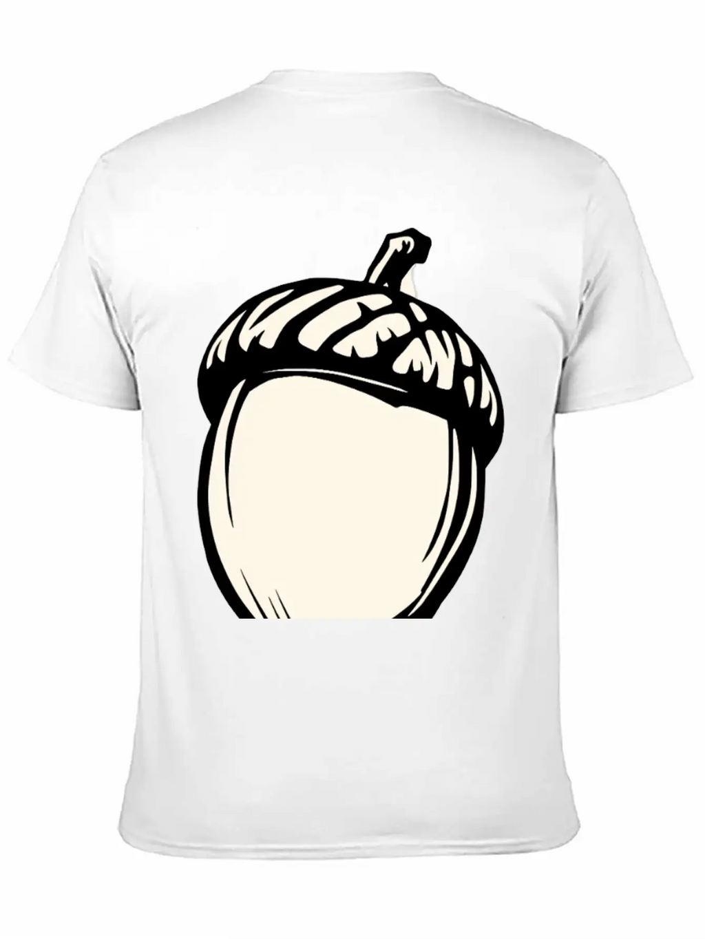 A Single Acorn In Black And White Classic Fit Graphic Tee For Daily Comfort – Unisex Cotton Shirt