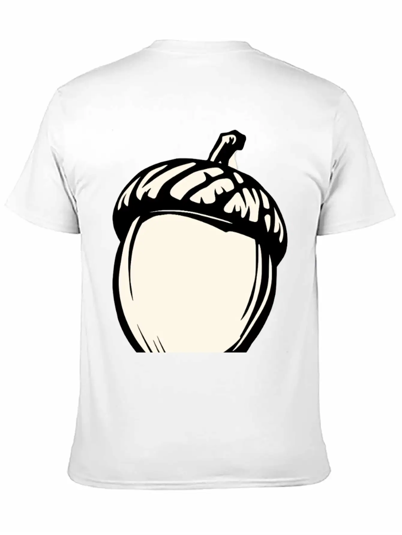 A Single Acorn In Black And White Classic Fit Graphic Tee For Daily Comfort – Unisex Cotton Shirt