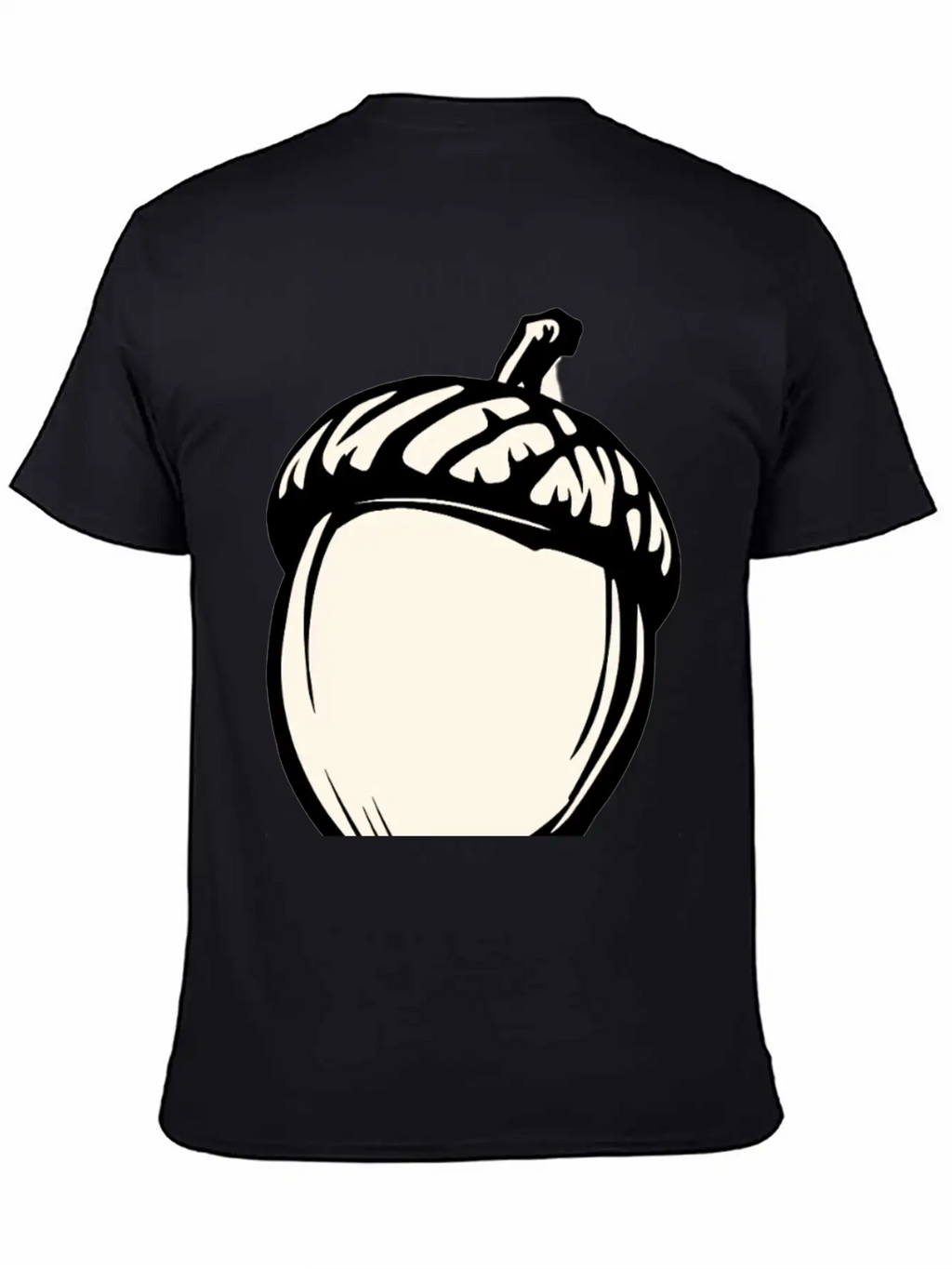 A Single Acorn In Black And White Classic Fit Graphic Tee For Daily Comfort – Unisex Cotton Shirt