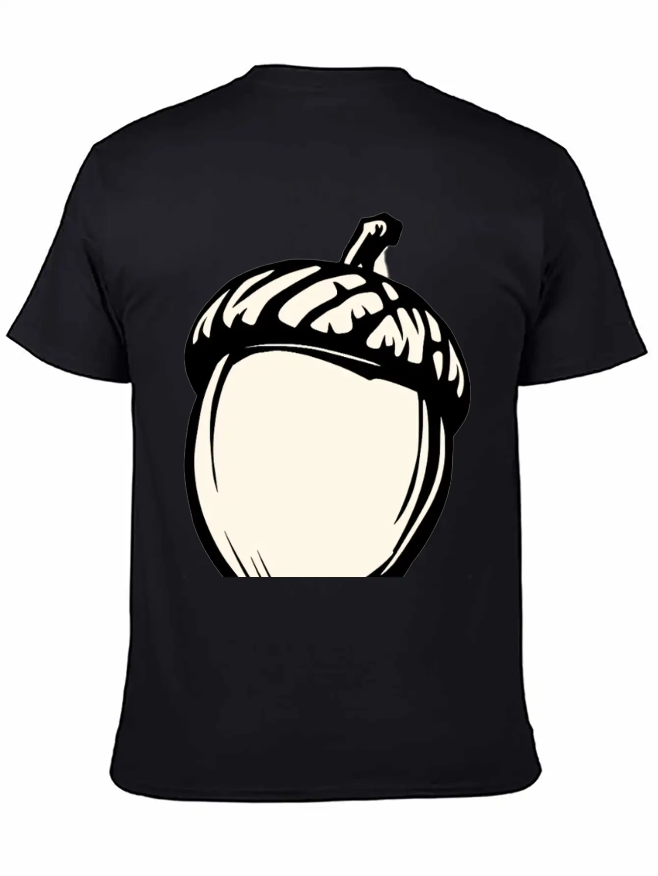 A Single Acorn In Black And White Classic Fit Graphic Tee For Daily Comfort – Unisex Cotton Shirt