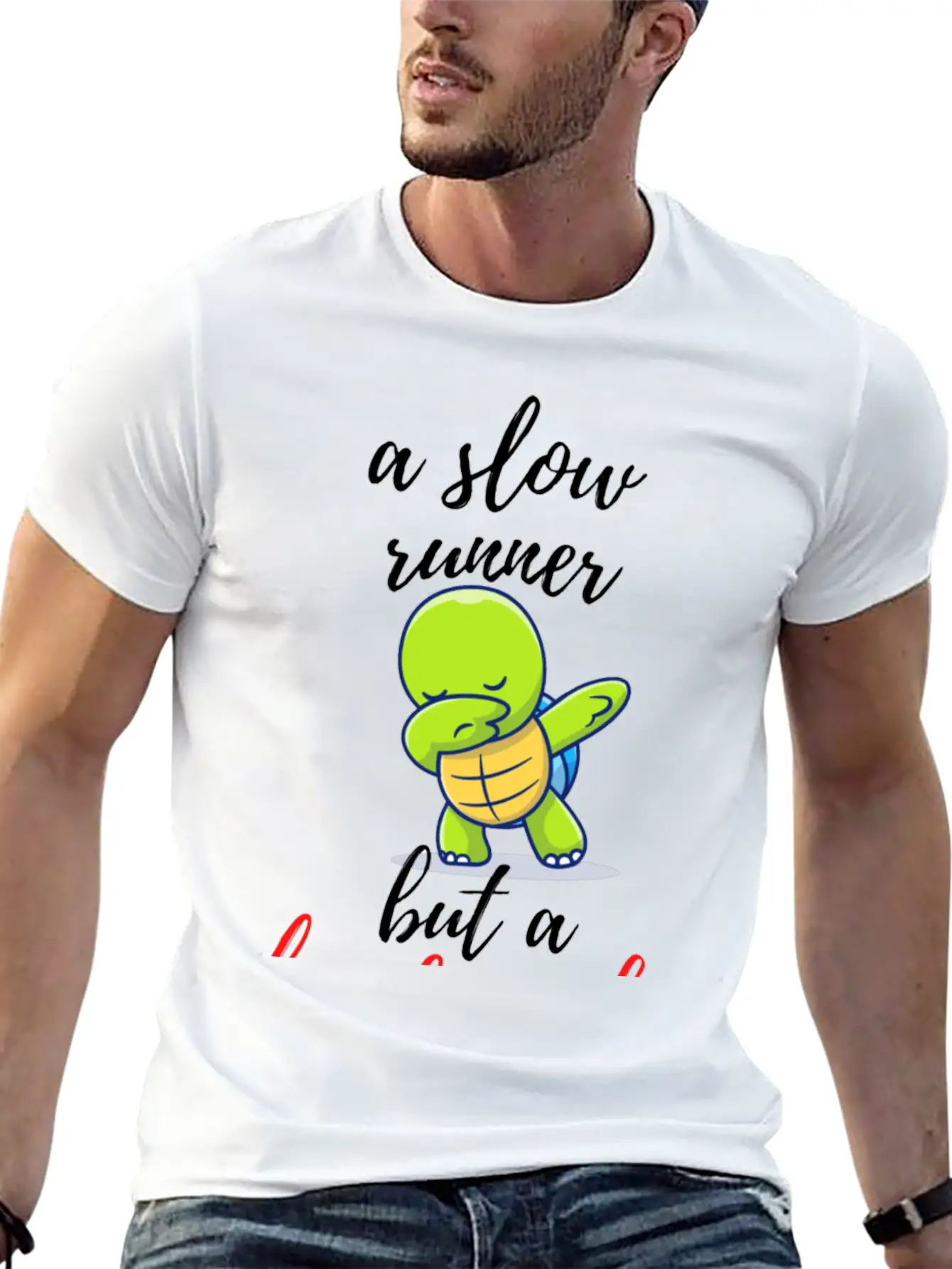 A Slow Runner But A Hard Worker (turtle Design) Classic Fit Graphic Tee For Daily Comfort – Unisex Cotton Shirt