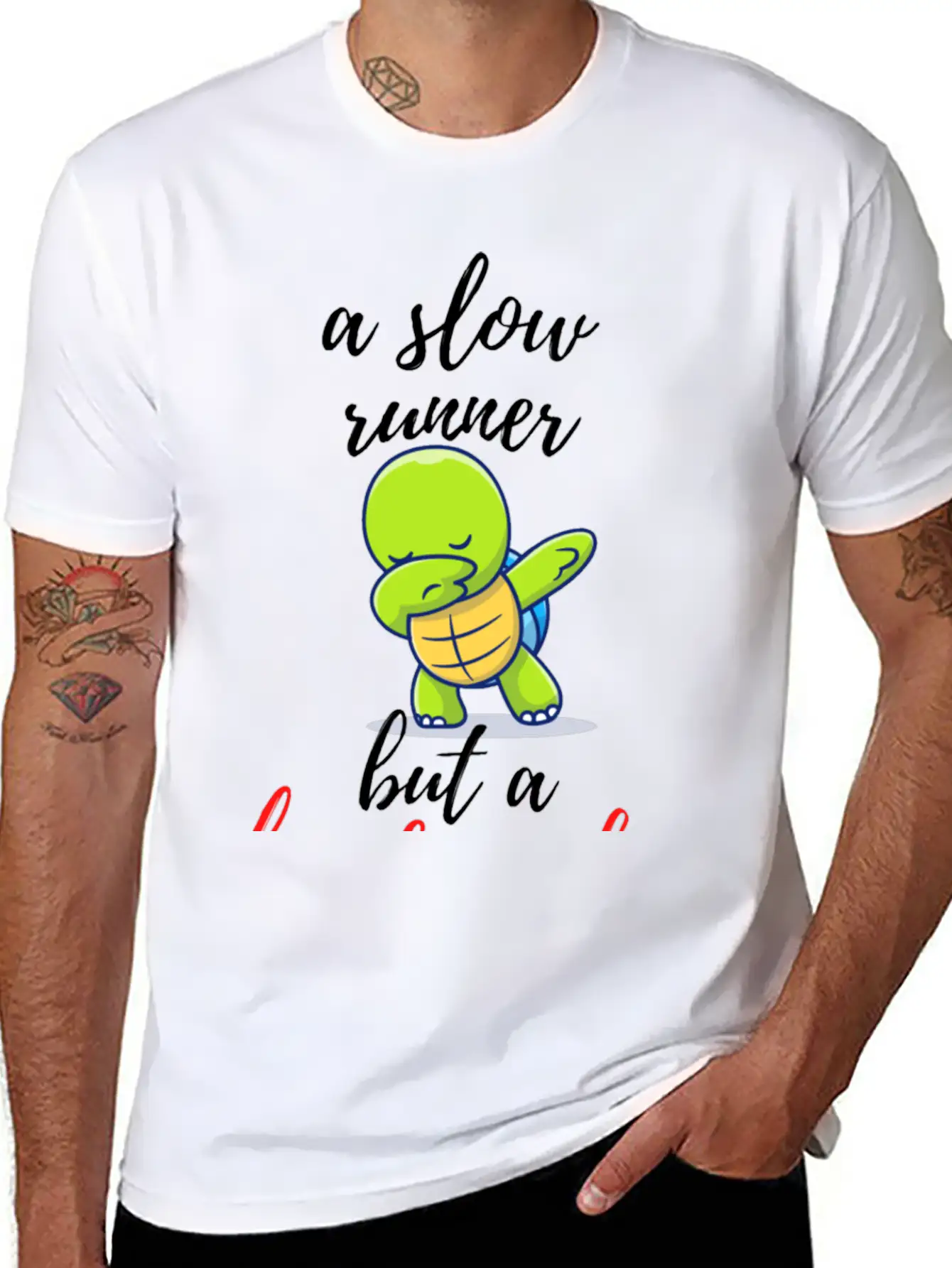 A Slow Runner But A Hard Worker (turtle Design) Classic Fit Graphic Tee For Daily Comfort – Unisex Cotton Shirt