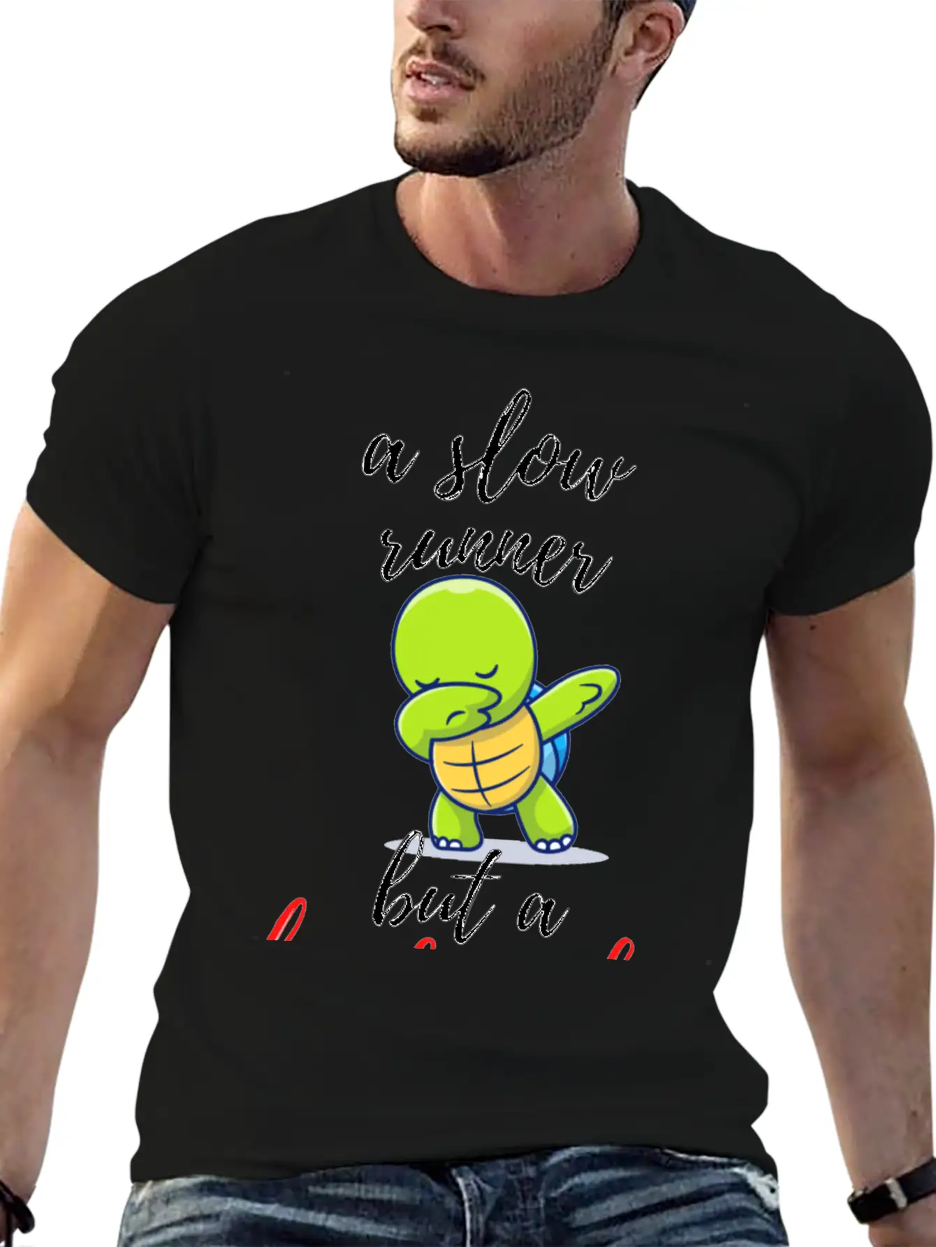 A Slow Runner But A Hard Worker (turtle Design) Classic Fit Graphic Tee For Daily Comfort – Unisex Cotton Shirt