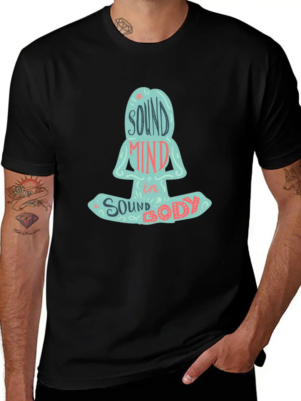 A Sound Mind In A Sound Body Classic Fit Graphic Tee For Daily Comfort – Unisex Cotton Shirt