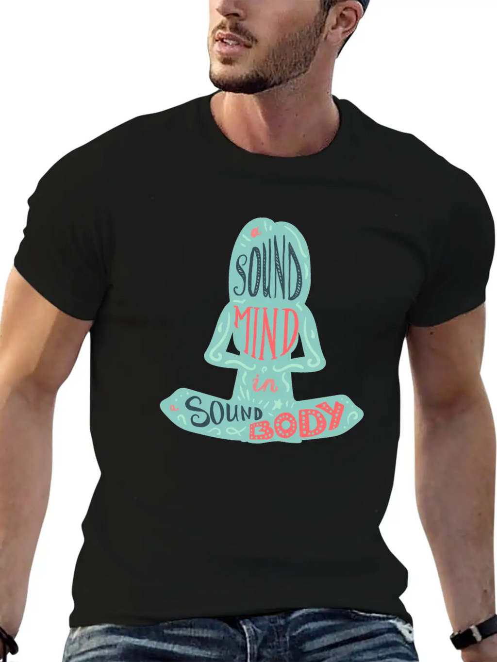 A Sound Mind In A Sound Body Classic Fit Graphic Tee For Daily Comfort – Unisex Cotton Shirt