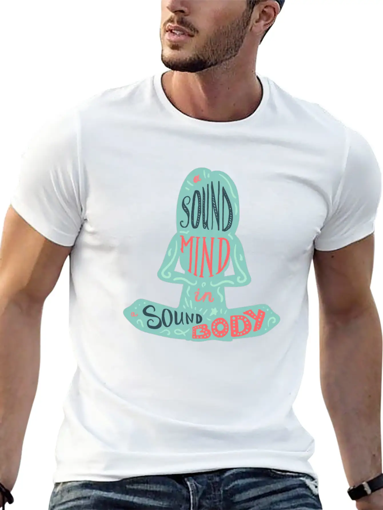 A Sound Mind In A Sound Body Classic Fit Graphic Tee For Daily Comfort – Unisex Cotton Shirt