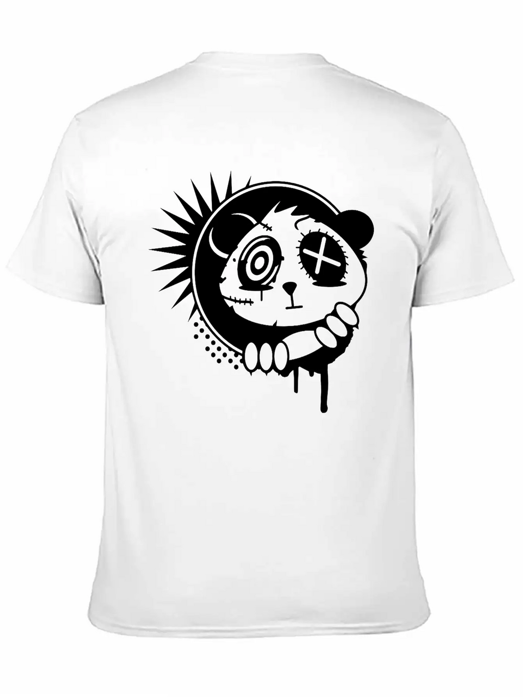 A Sticker With Panda Bear Head Unisex Casual T-Shirt – Clean Design For Daily Comfort