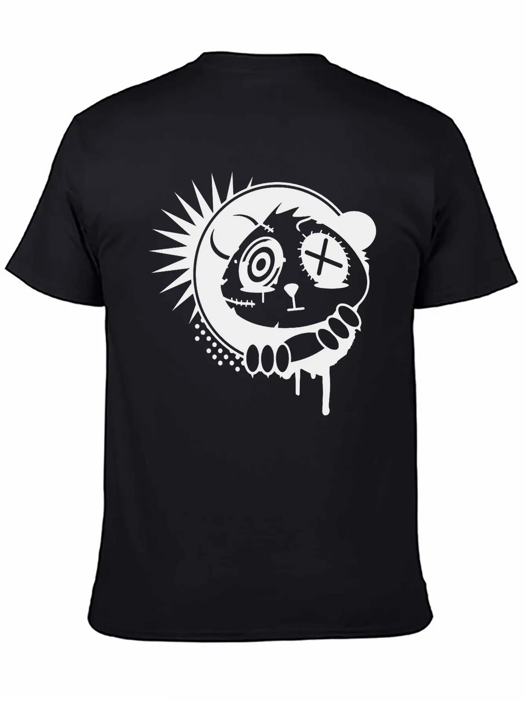 A Sticker With Panda Bear Head Unisex Casual T-Shirt – Clean Design For Daily Comfort