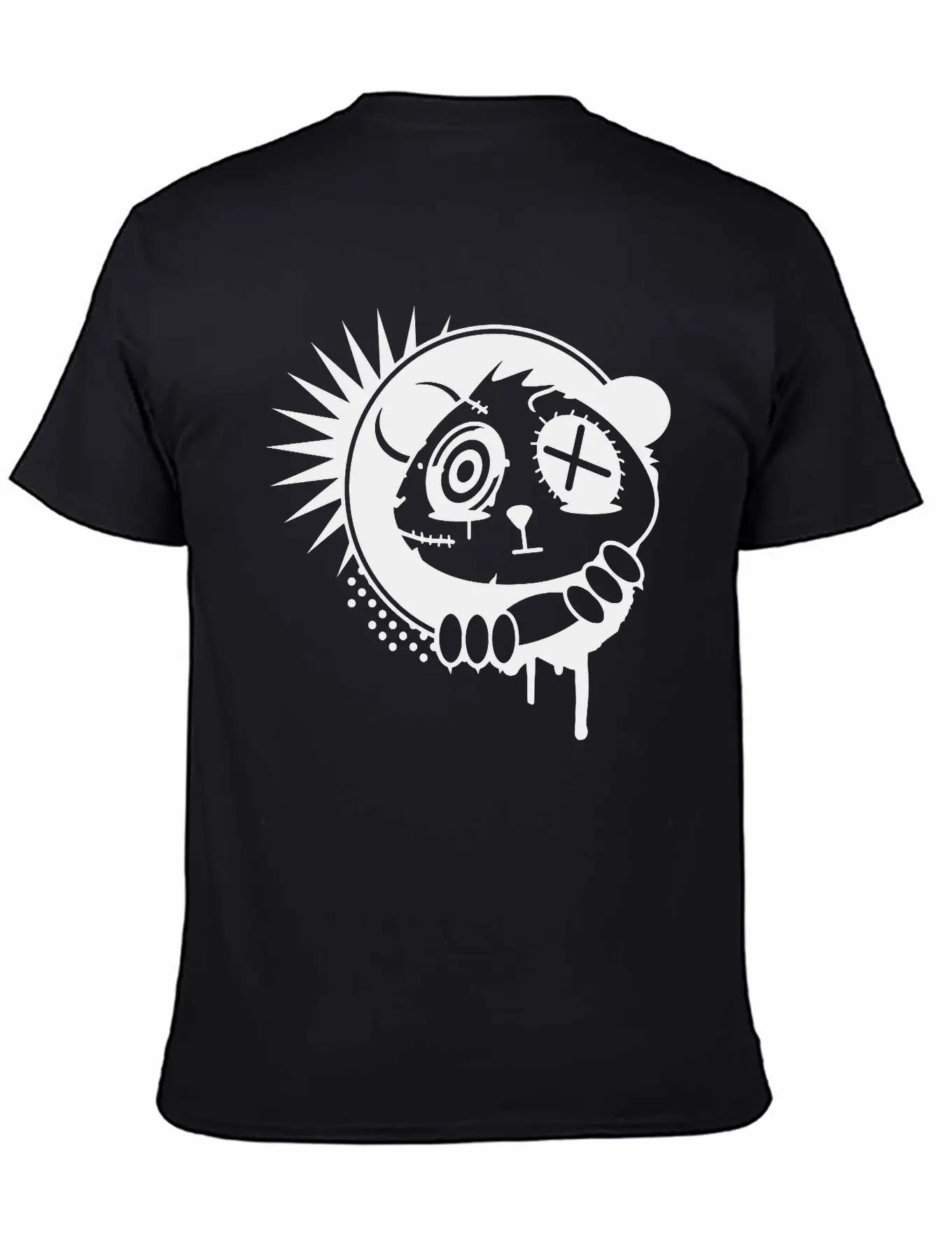 A Sticker With Panda Bear Head Unisex Casual T-Shirt – Clean Design For Daily Comfort