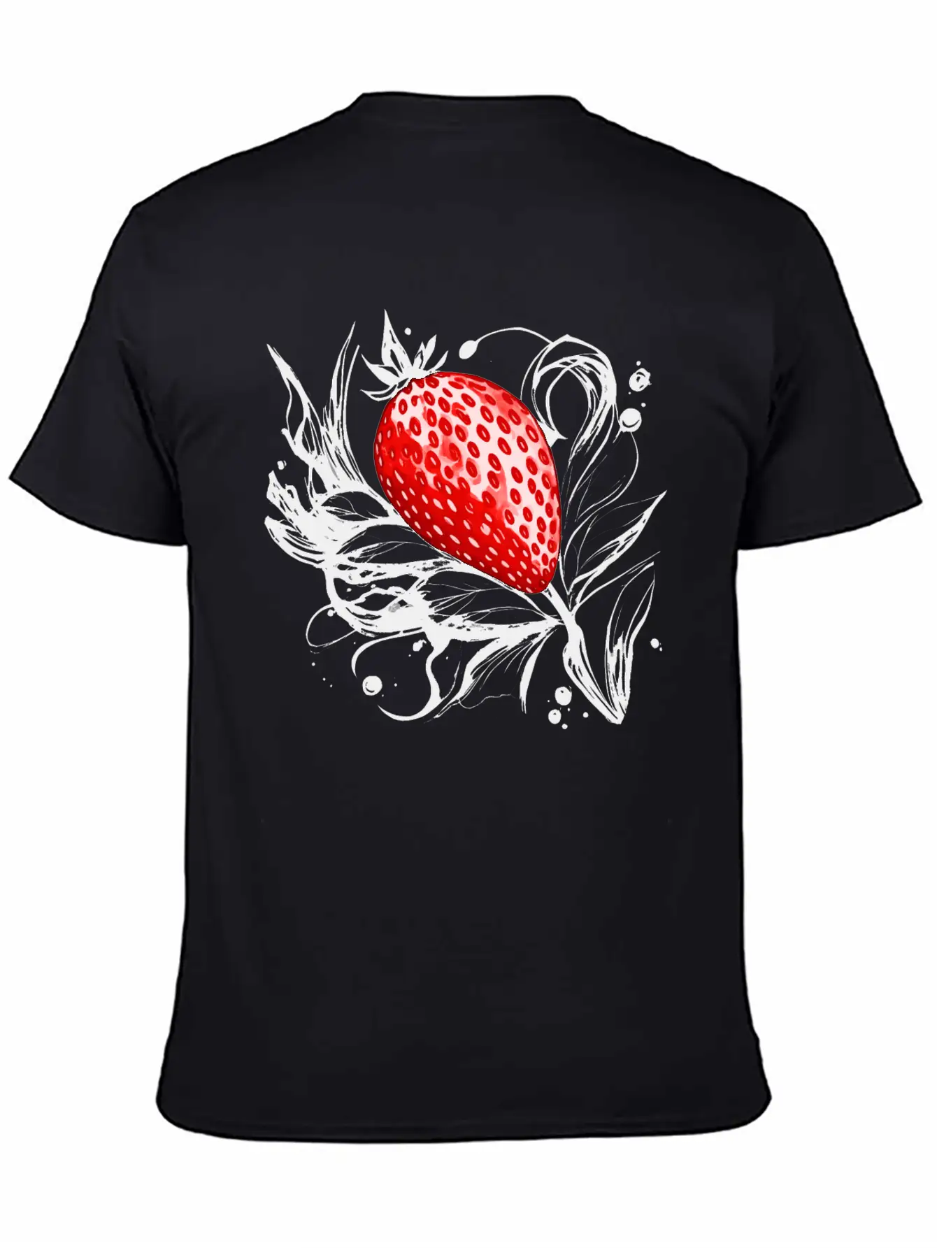 A Strawberry Ink Drawing Simple Everyday Graphic Tee – Lightweight Summer Wear