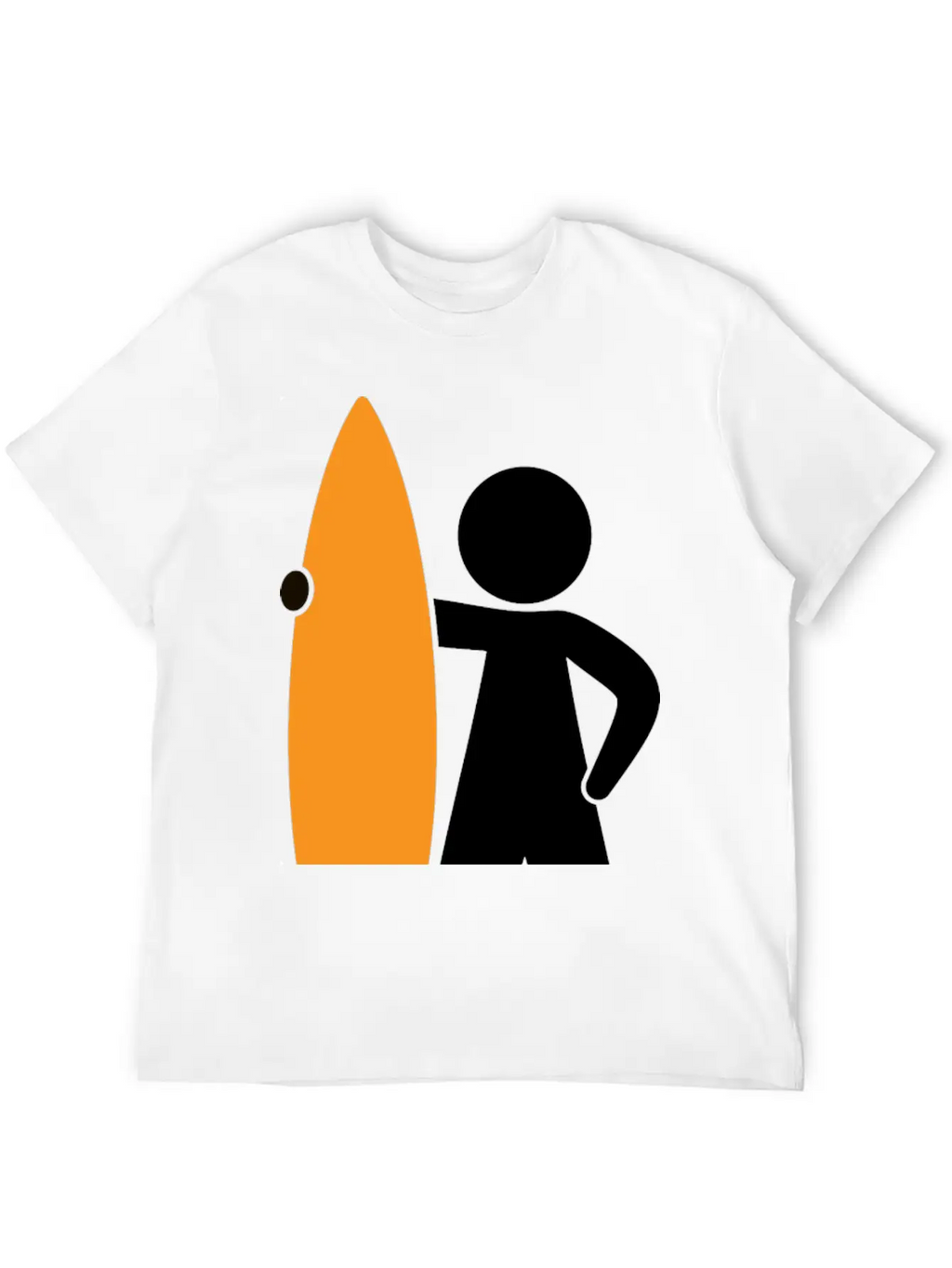 A Surfer With His Surfboard Timeless Short Sleeve Tee – Comfy And Minimalist Design