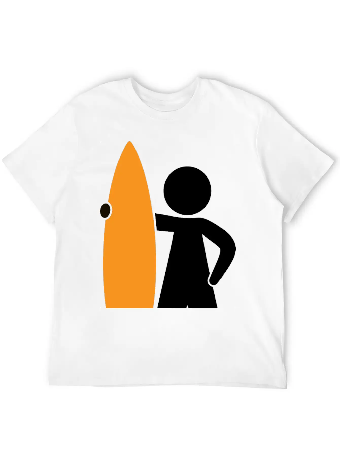 A Surfer With His Surfboard Timeless Short Sleeve Tee – Comfy And Minimalist Design