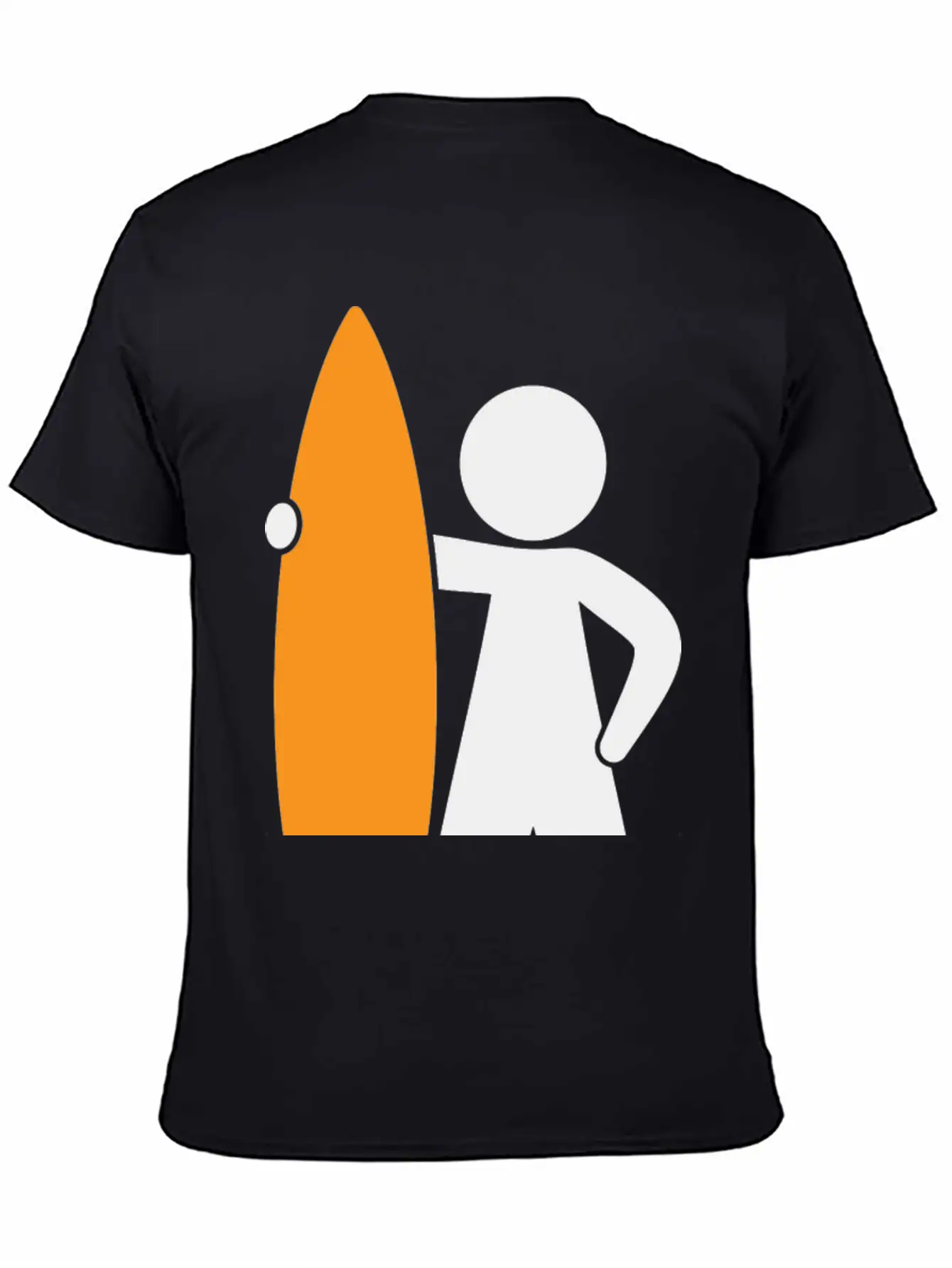 A Surfer With His Surfboard Timeless Short Sleeve Tee – Comfy And Minimalist Design
