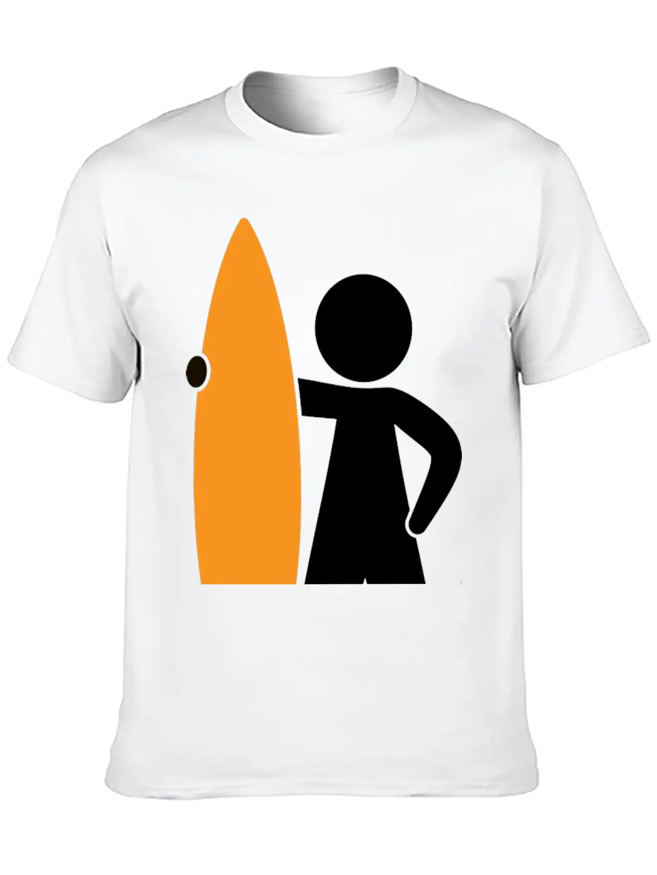 A Surfer With His Surfboard Timeless Short Sleeve Tee – Comfy And Minimalist Design