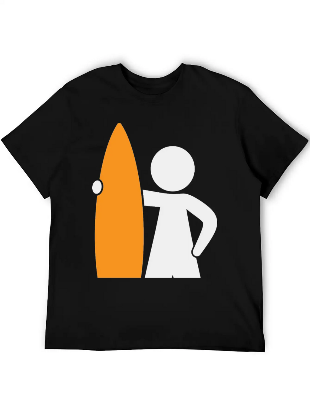 A Surfer With His Surfboard Timeless Short Sleeve Tee – Comfy And Minimalist Design