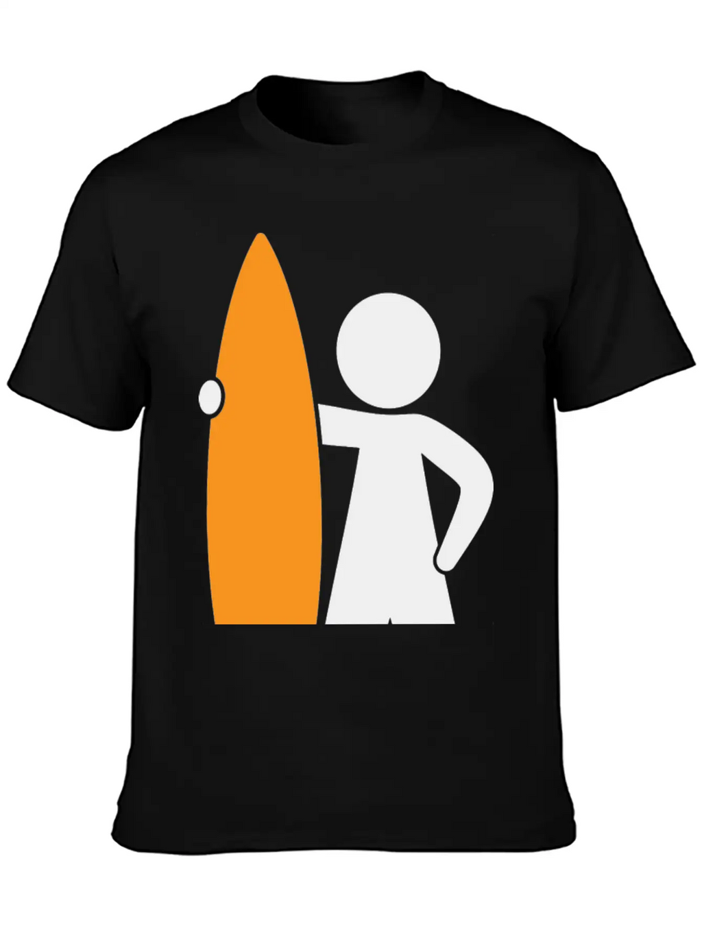 A Surfer With His Surfboard Timeless Short Sleeve Tee – Comfy And Minimalist Design