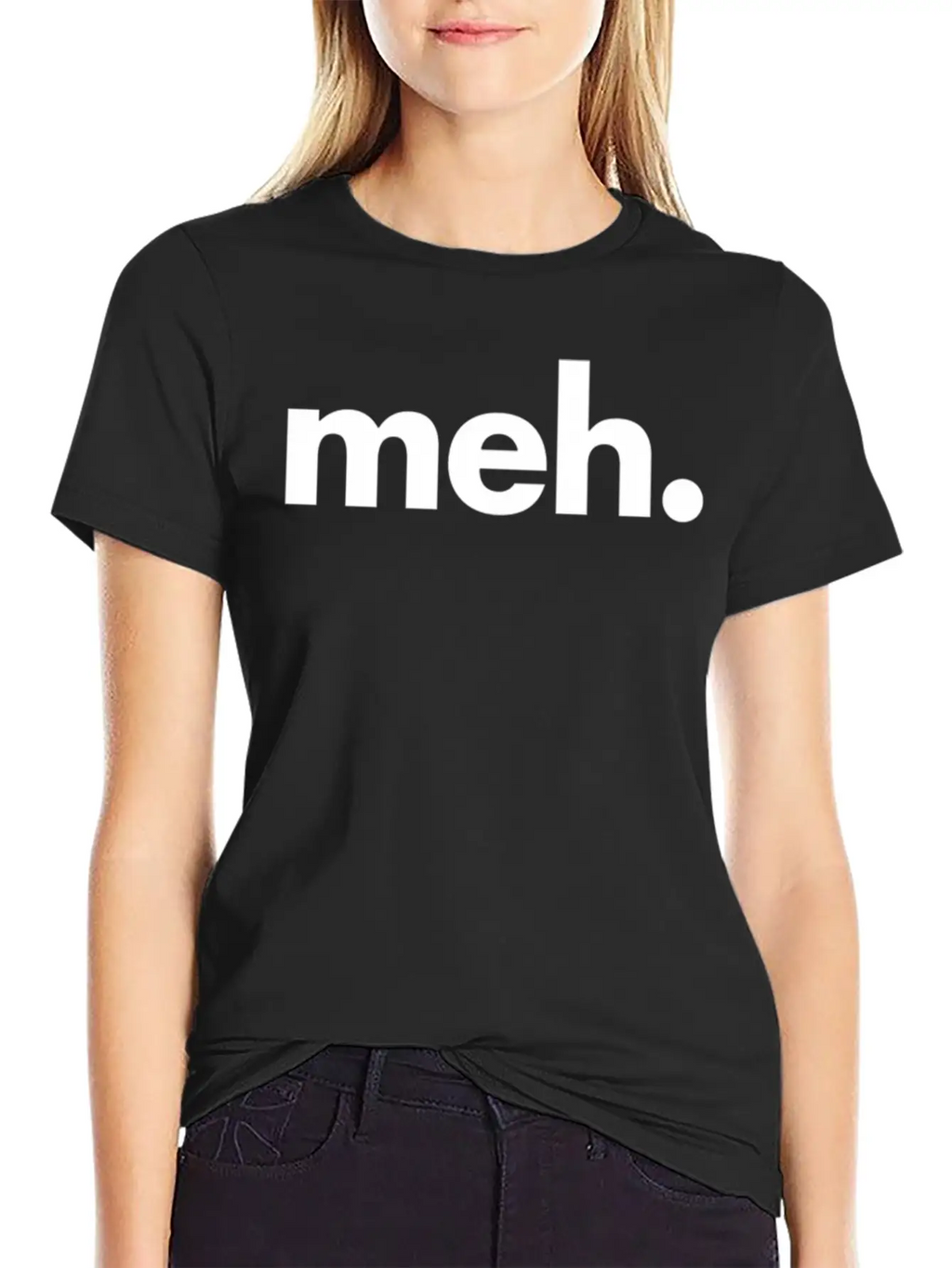 A That Says Meh - The Meh Classic Fit Graphic Tee For Daily Comfort – Unisex Cotton Shirt