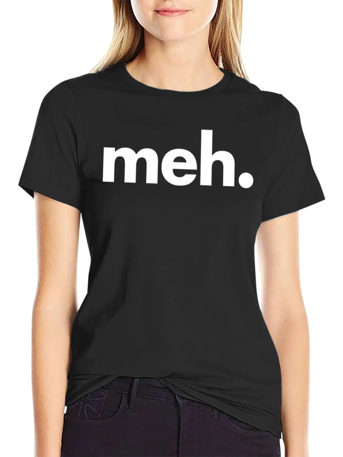 A That Says Meh - The Meh Classic Fit Graphic Tee For Daily Comfort – Unisex Cotton Shirt