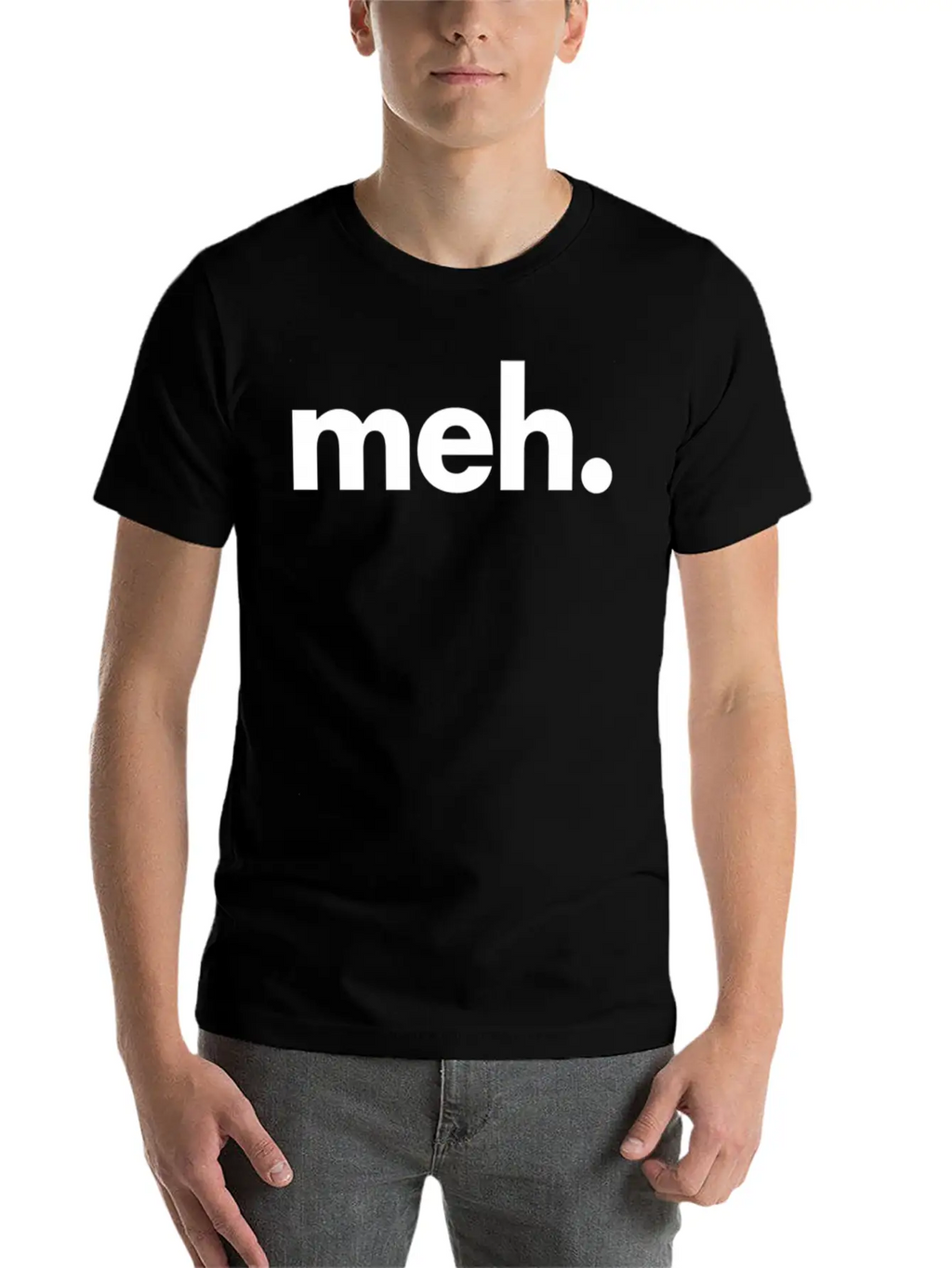 A That Says Meh - The Meh Classic Fit Graphic Tee For Daily Comfort – Unisex Cotton Shirt