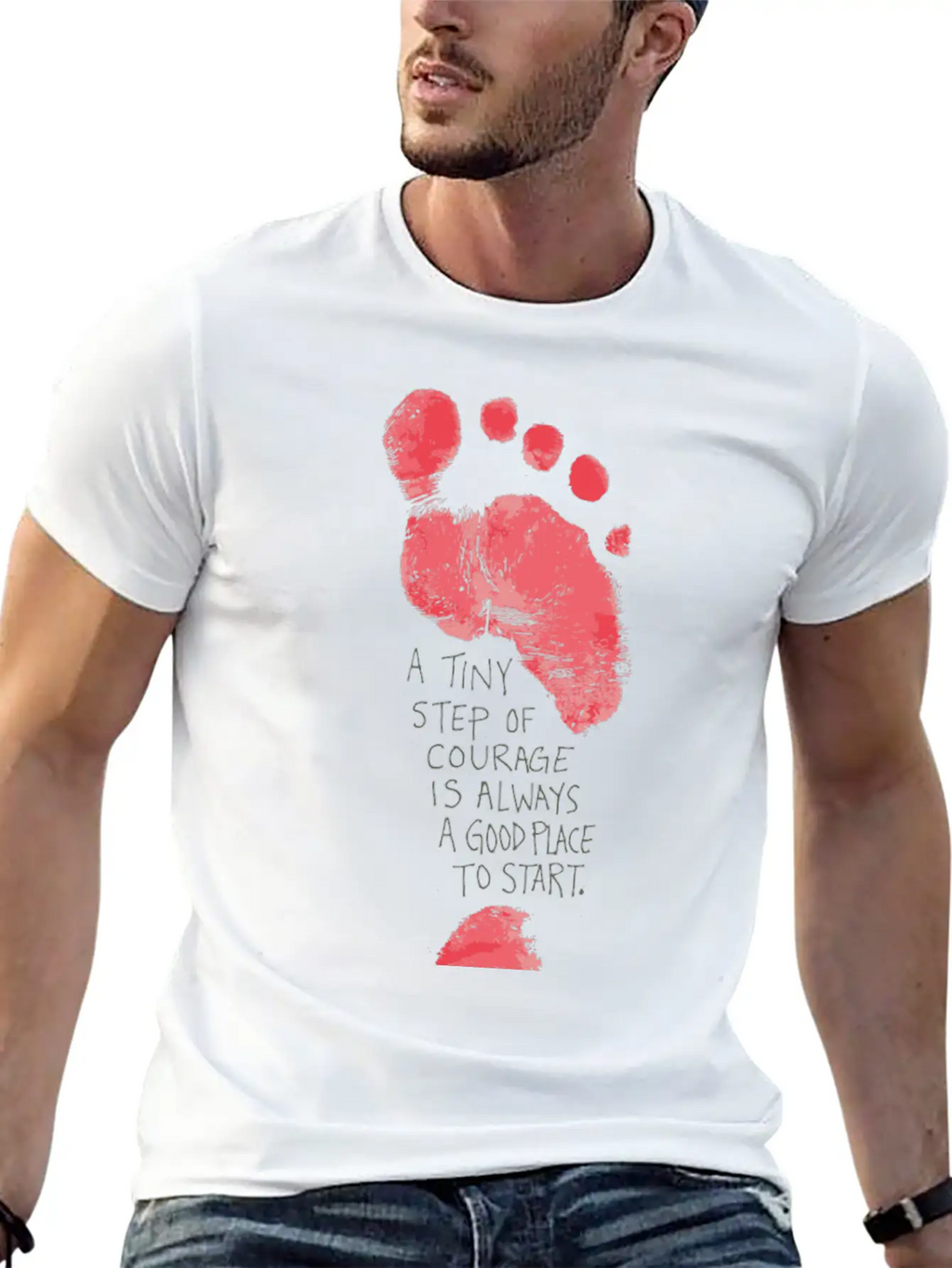 A Tiny Step Of Courage Is Always A Good Place To Classic Cotton Tee – Unisex Comfort For Any Season