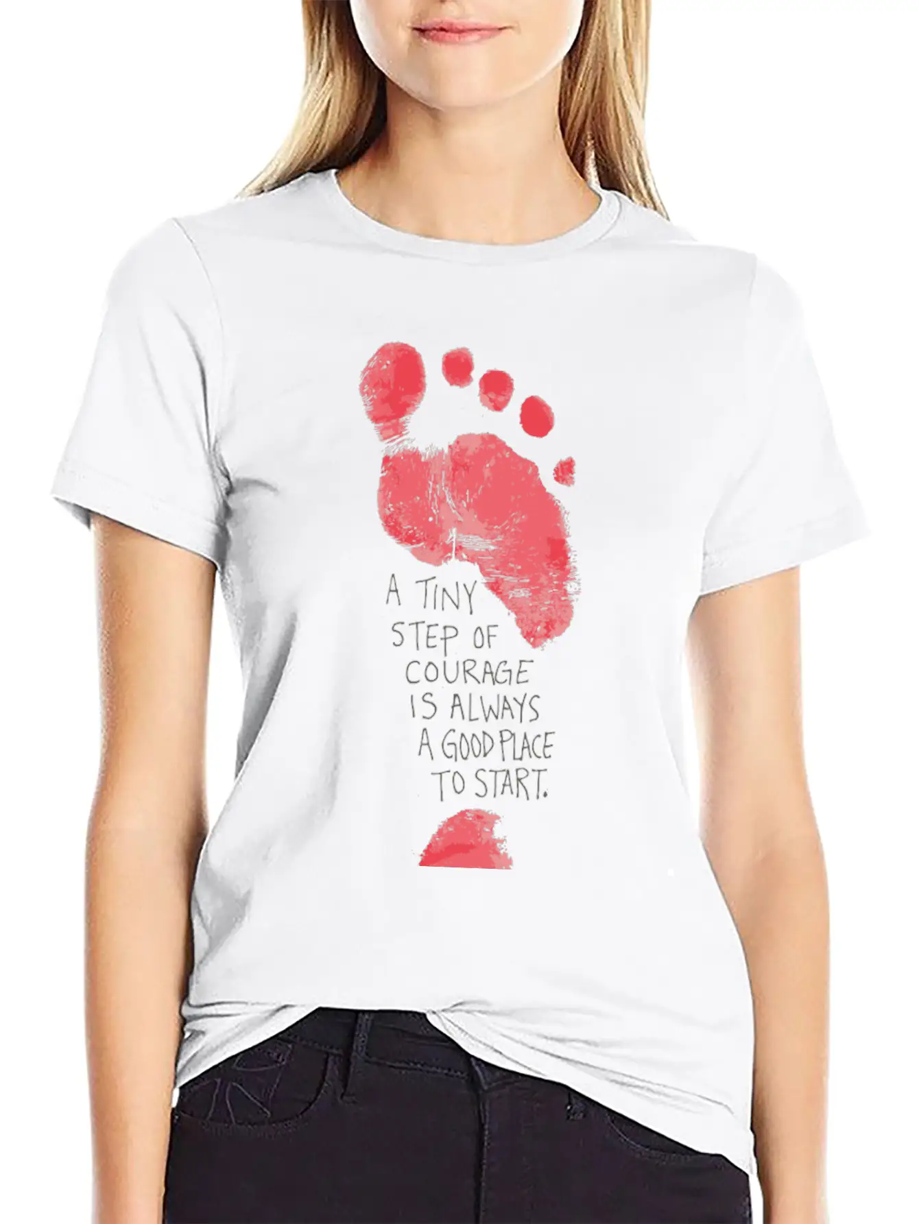 A Tiny Step Of Courage Is Always A Good Place To Classic Cotton Tee – Unisex Comfort For Any Season