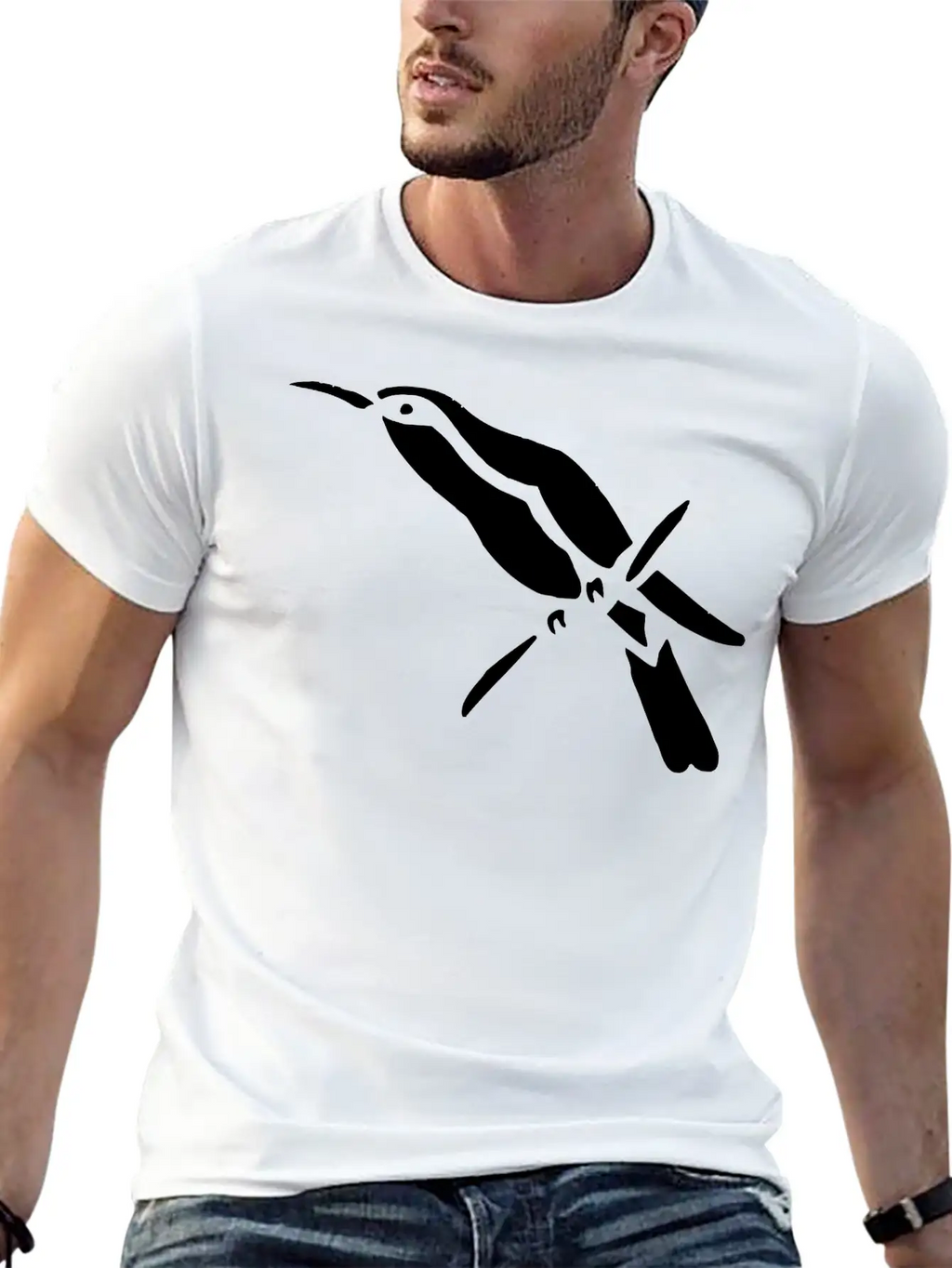 A Tropical Bird On A Branch Breathable Soft Cotton T-Shirt – Timeless Casual Look
