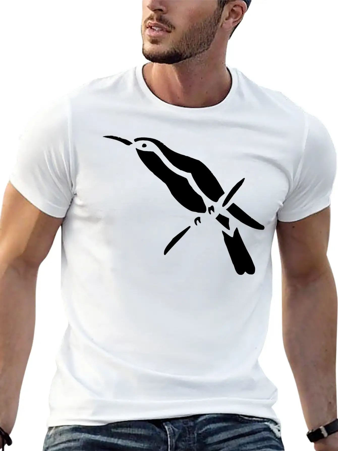 A Tropical Bird On A Branch Breathable Soft Cotton T-Shirt – Timeless Casual Look