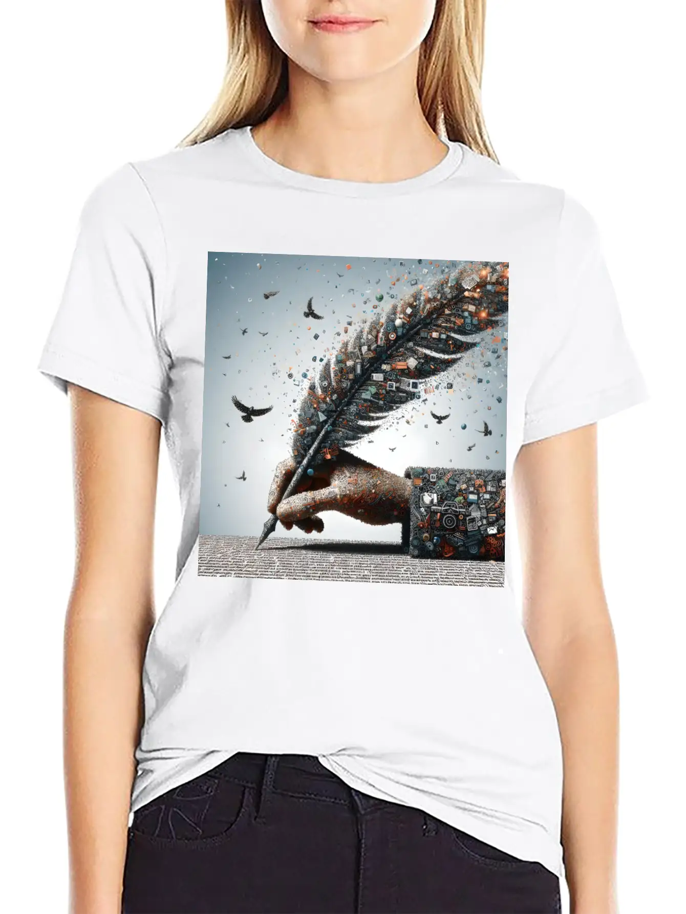 A Word Is Worth A Thousand Pictures Basic Graphic T-Shirt – Daily Comfort In Soft Cotton