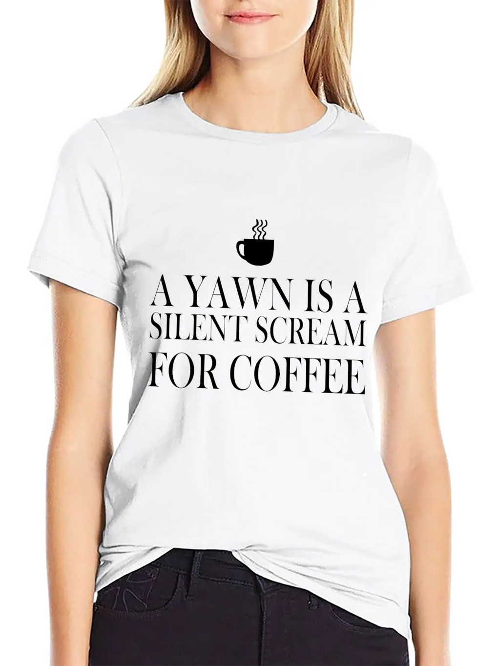 A Yawn Is A Silent Scream For Coffee Classic Fit Graphic Tee For Daily Comfort – Unisex Cotton Shirt