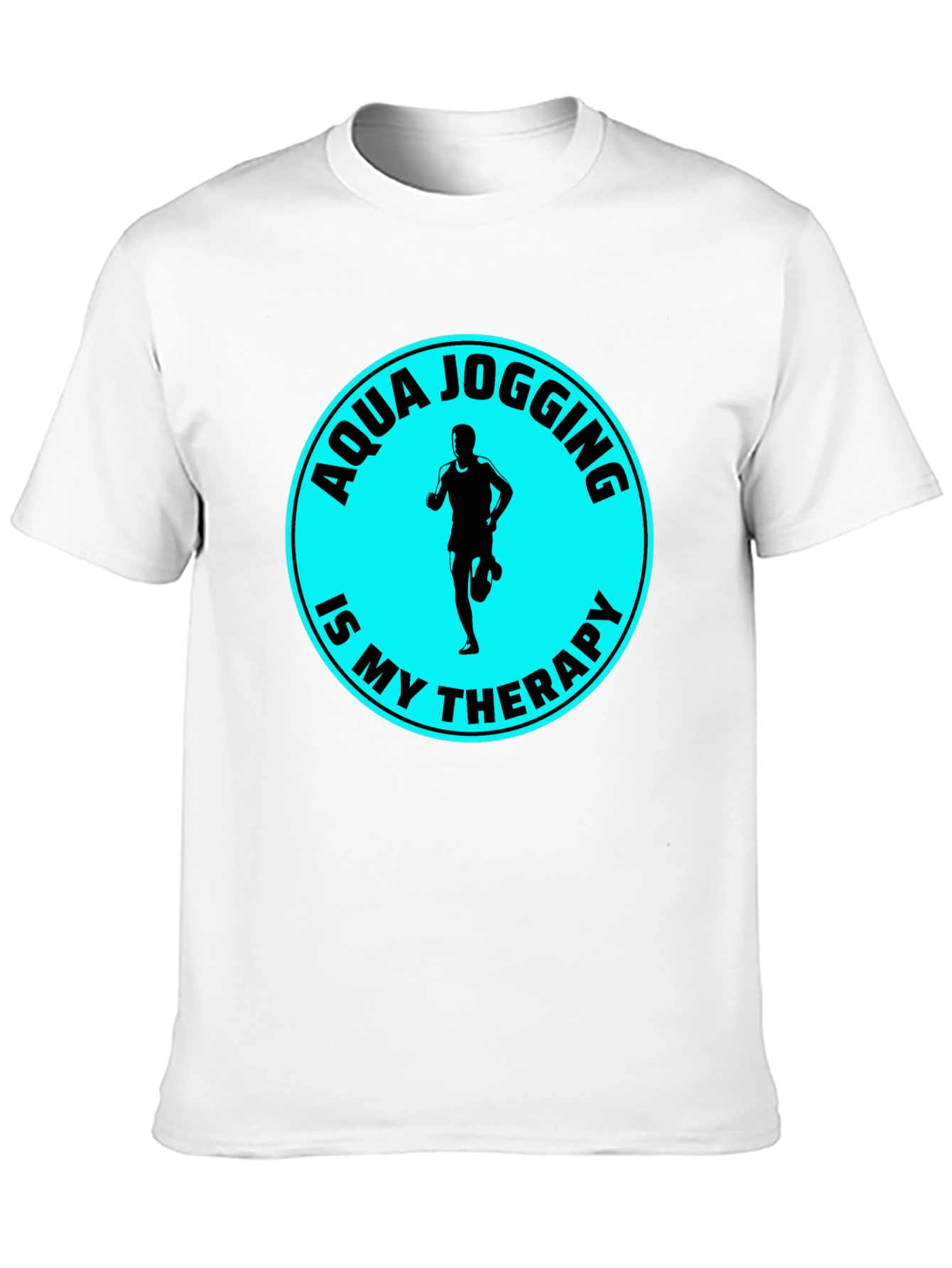 Aqua Jogging Therapy T-Shirt - Black Graphic Tee