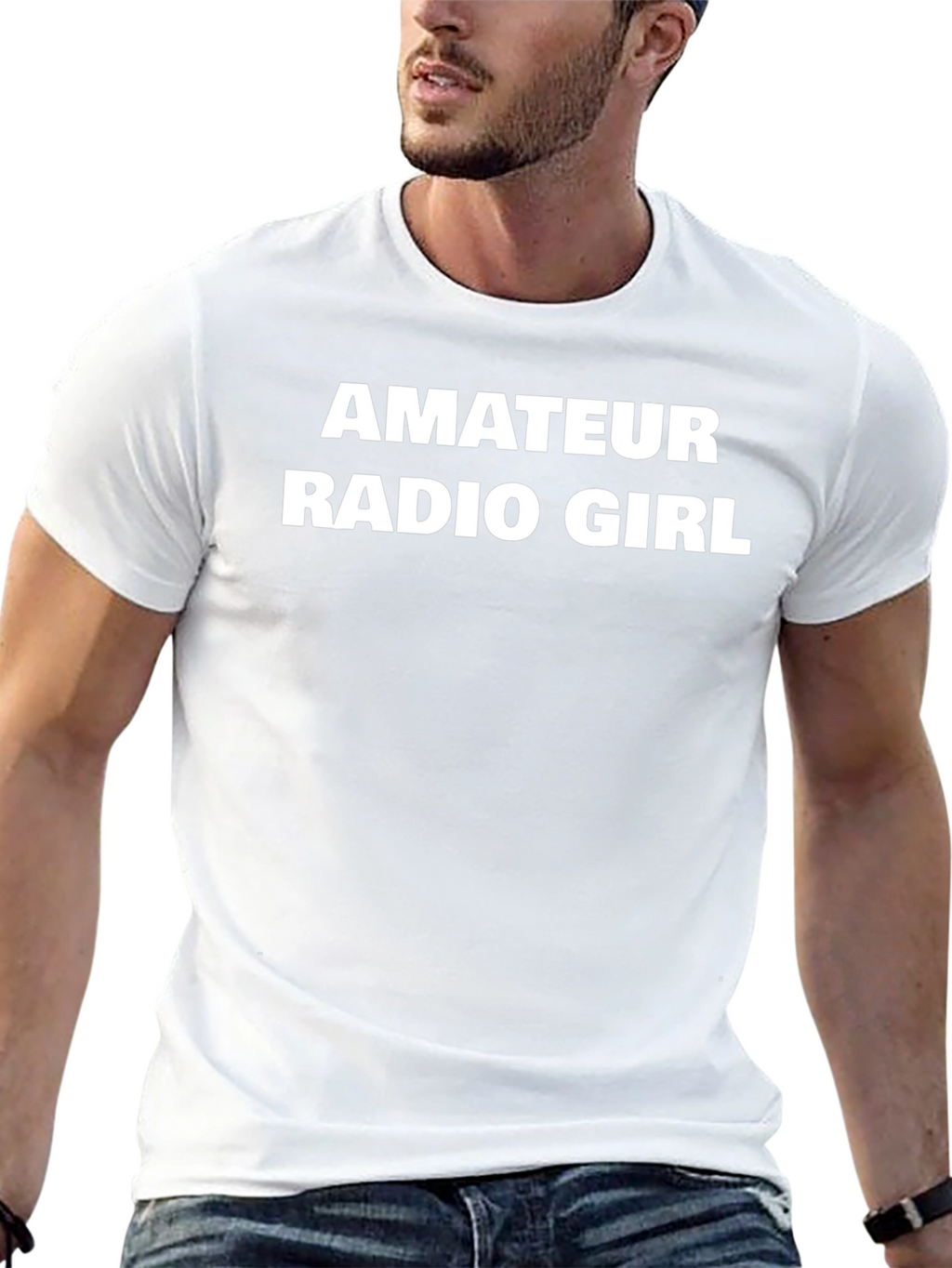 Amateur Radio Girl Black T-Shirt
