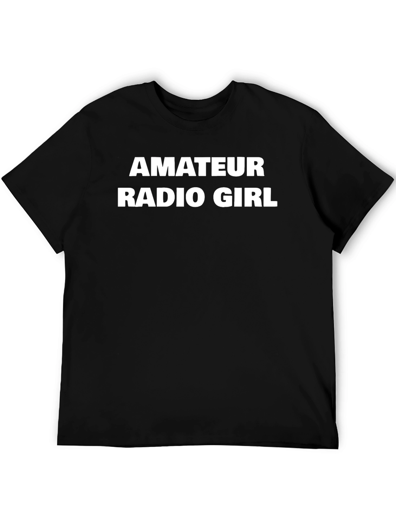 Amateur Radio Girl Black T-Shirt