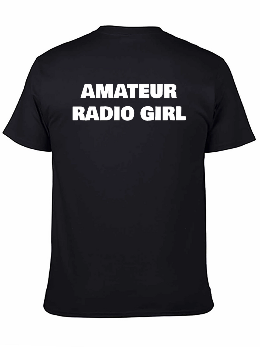 Amateur Radio Girl Black T-Shirt
