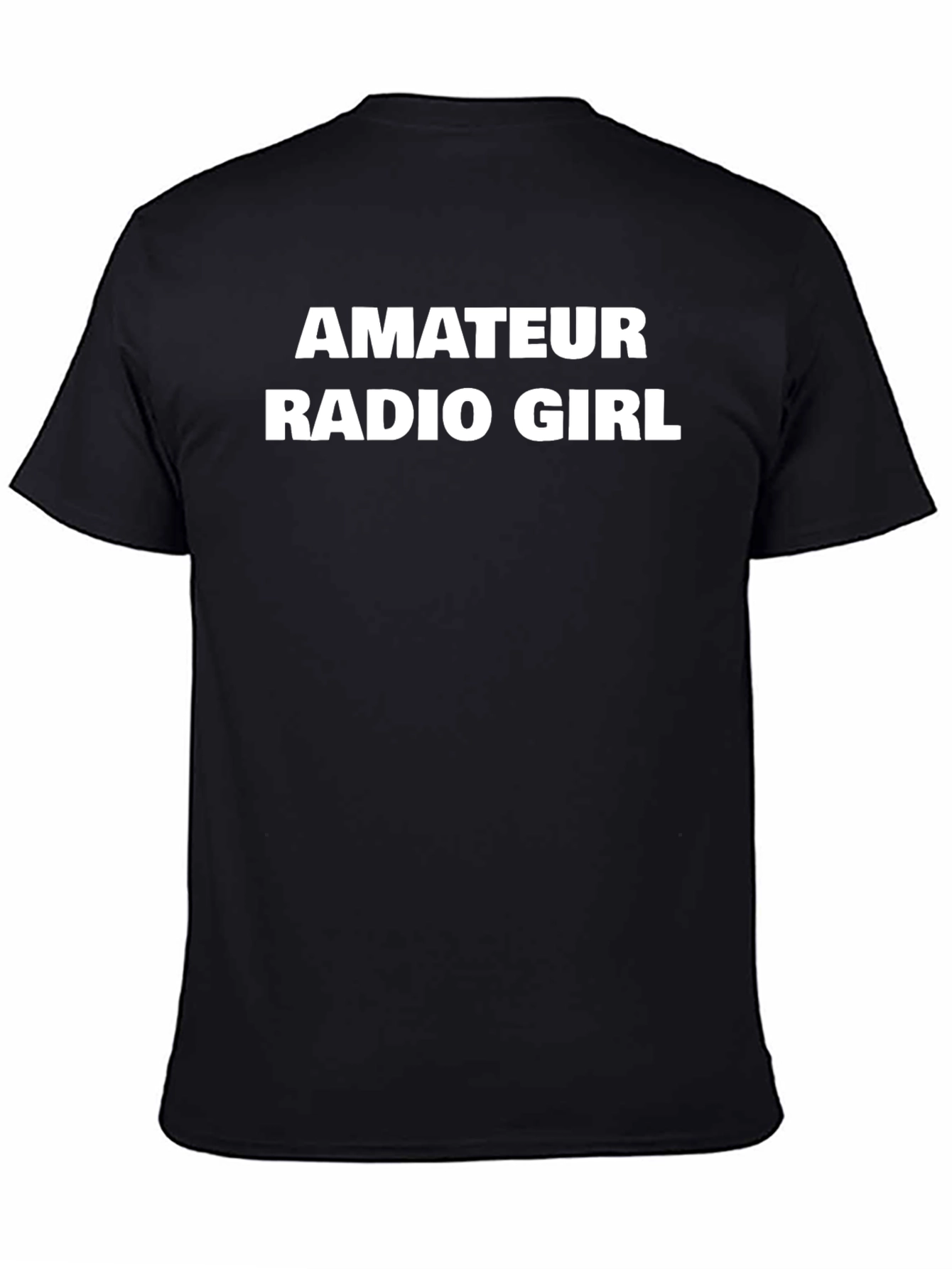 Amateur Radio Girl Black T-Shirt