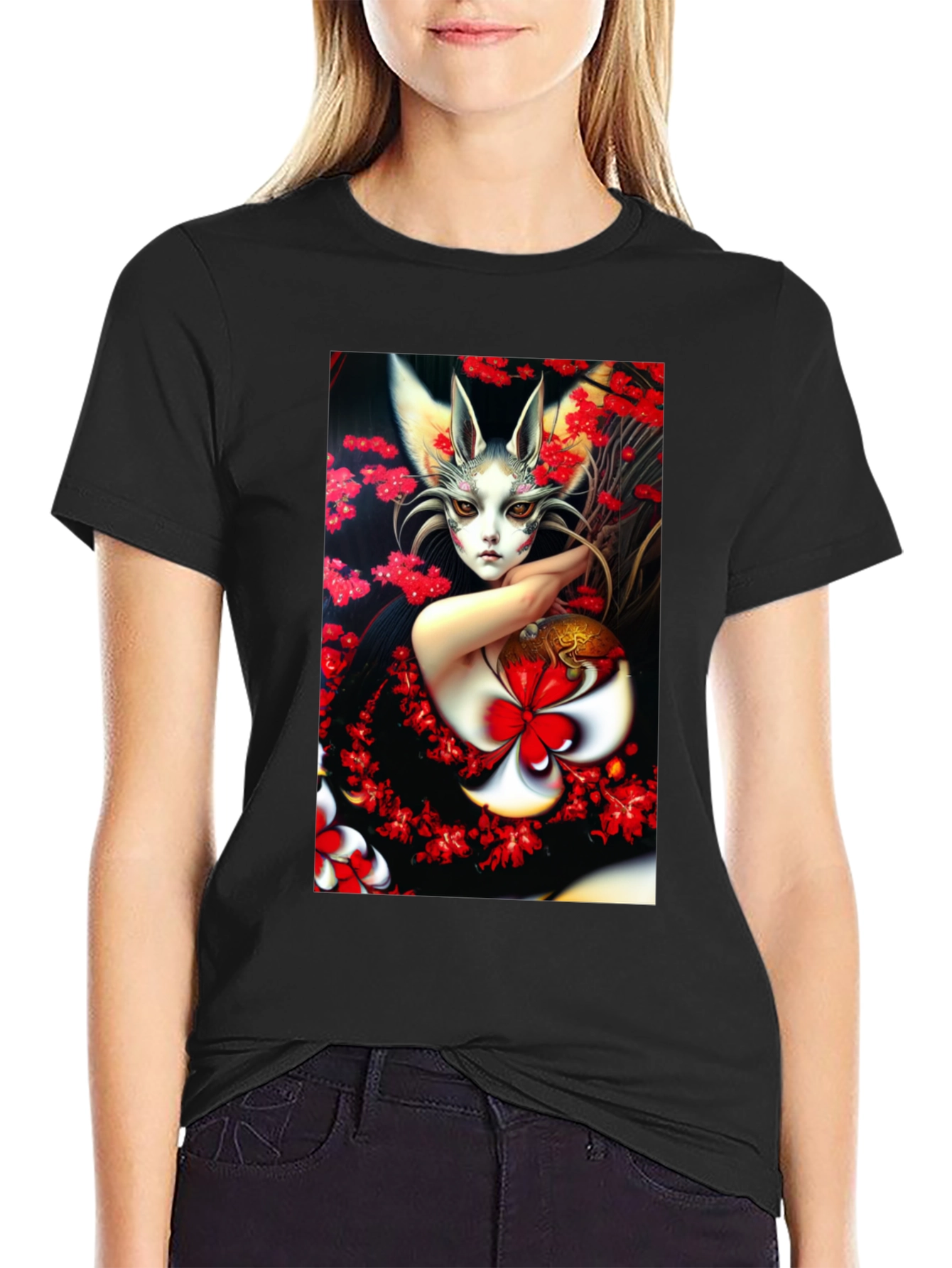 Anime Art Black T-Shirt - Unique Graphic Tee