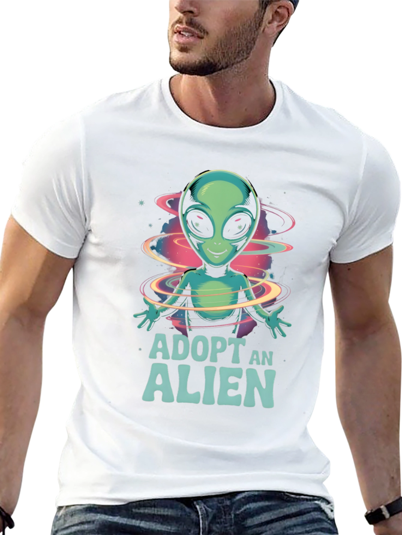 Adopt an Alien T-Shirt - Quirky Graphic Tee
