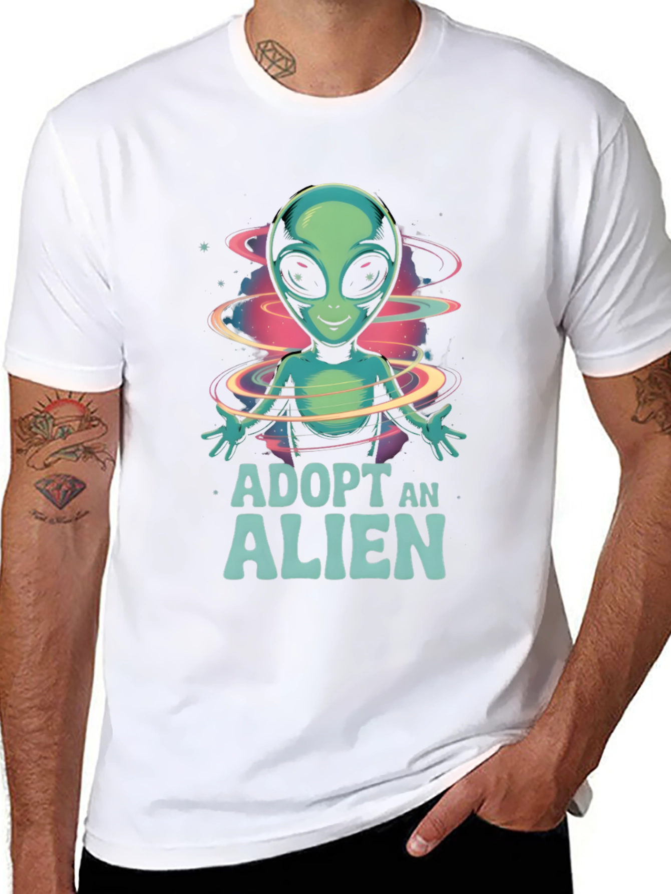 Adopt an Alien T-Shirt - Quirky Graphic Tee