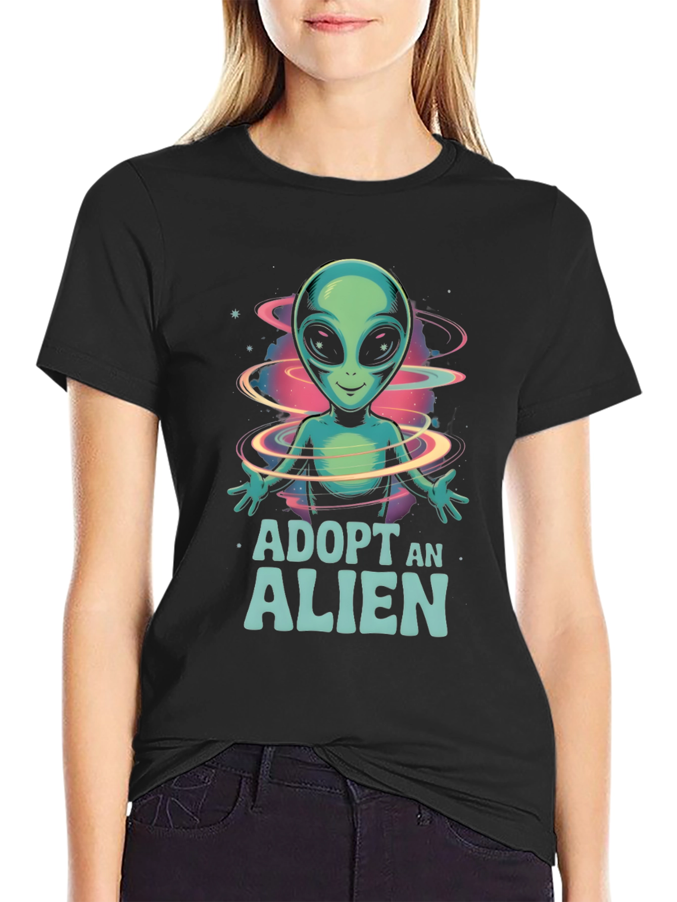 Adopt an Alien T-Shirt - Quirky Graphic Tee
