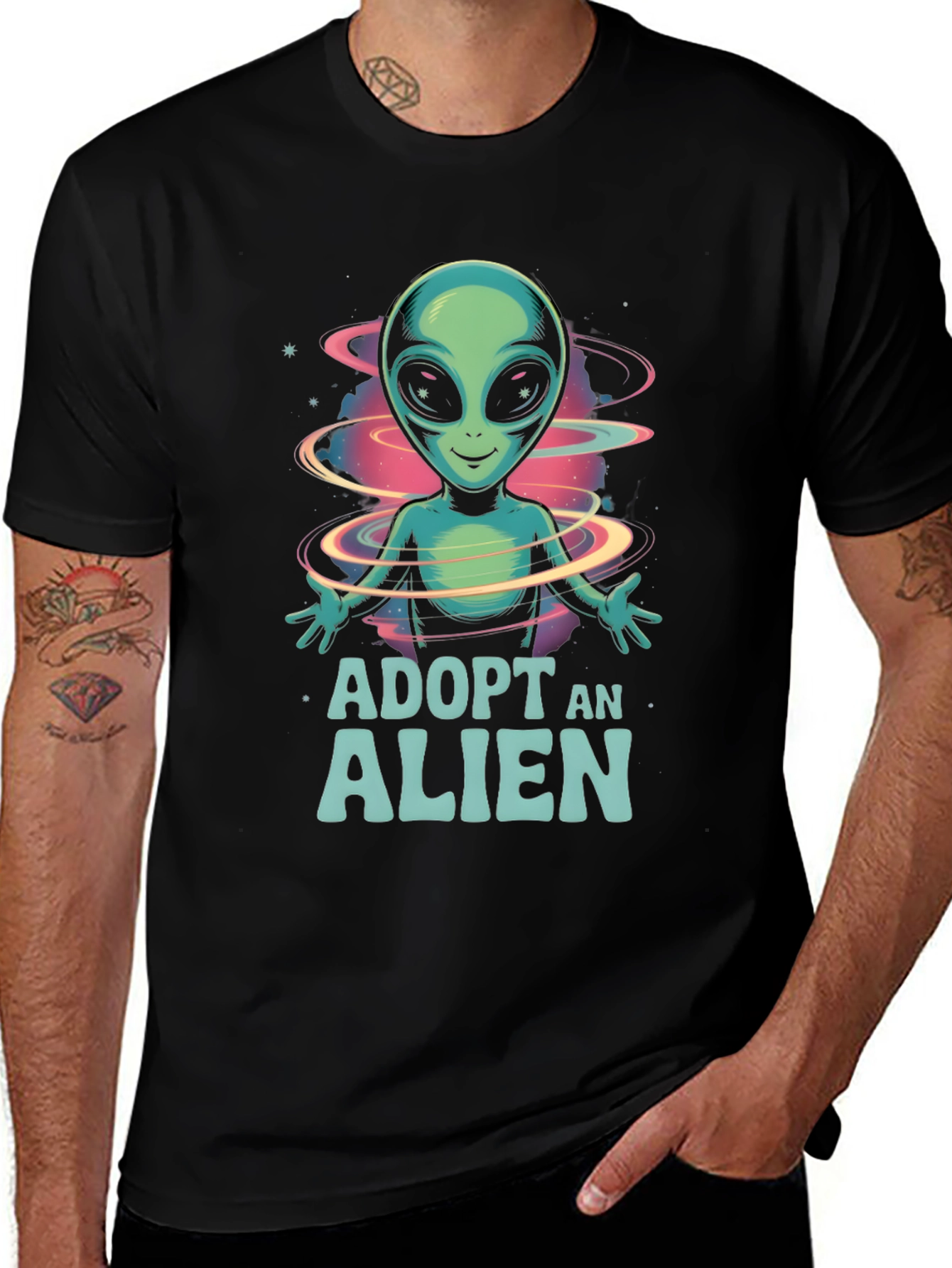 Adopt an Alien T-Shirt - Quirky Graphic Tee