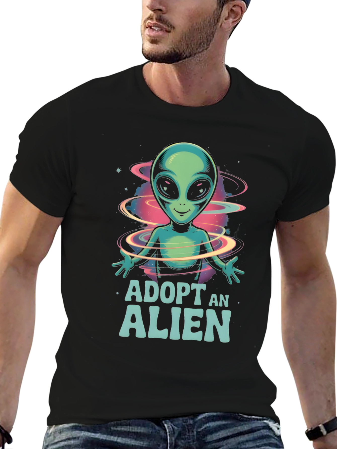 Adopt an Alien T-Shirt - Quirky Graphic Tee