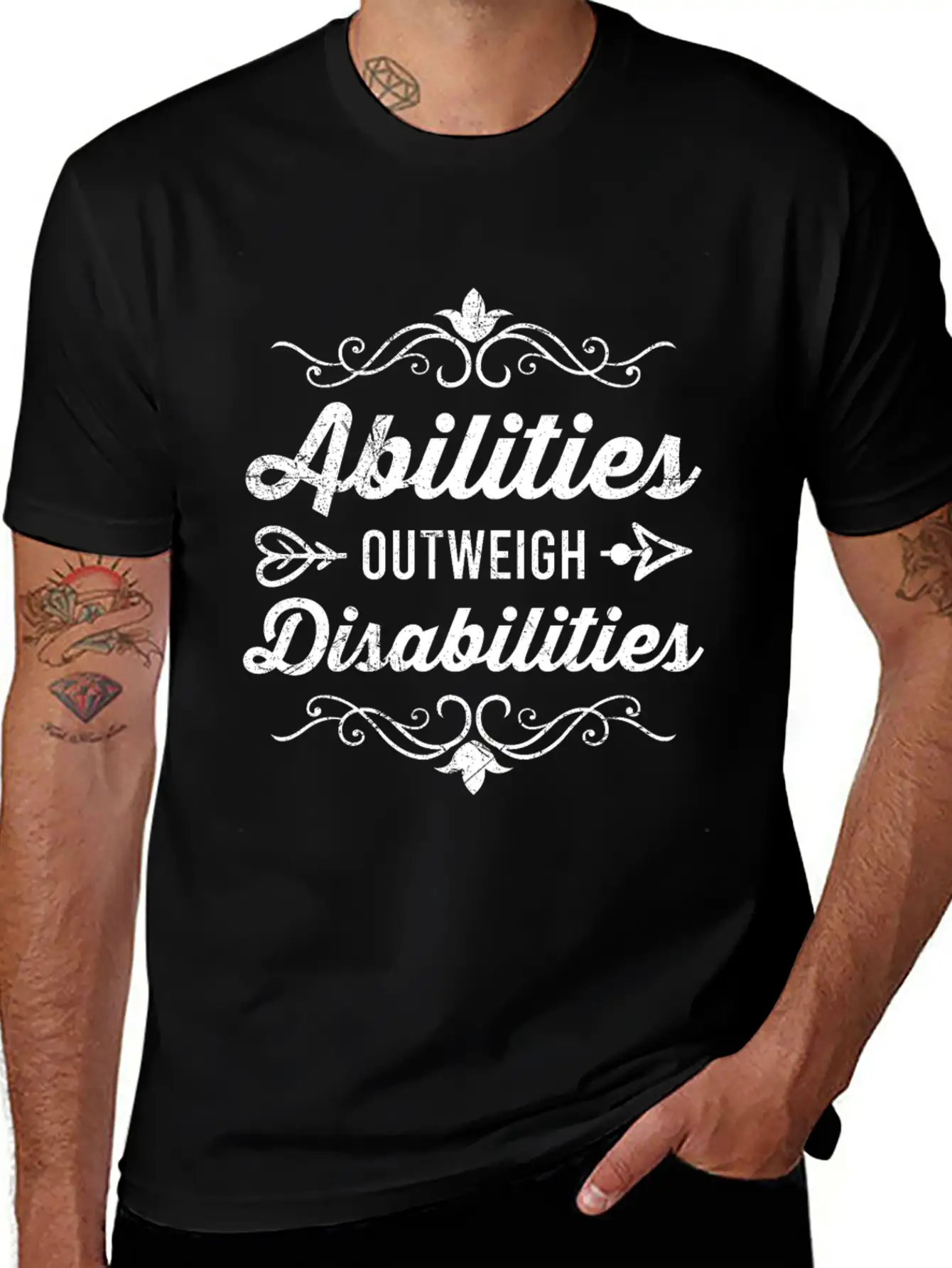 Abilities Outweigh Disabilities Inclusion Timeless Short Sleeve Tee – Comfy And Minimalist Design