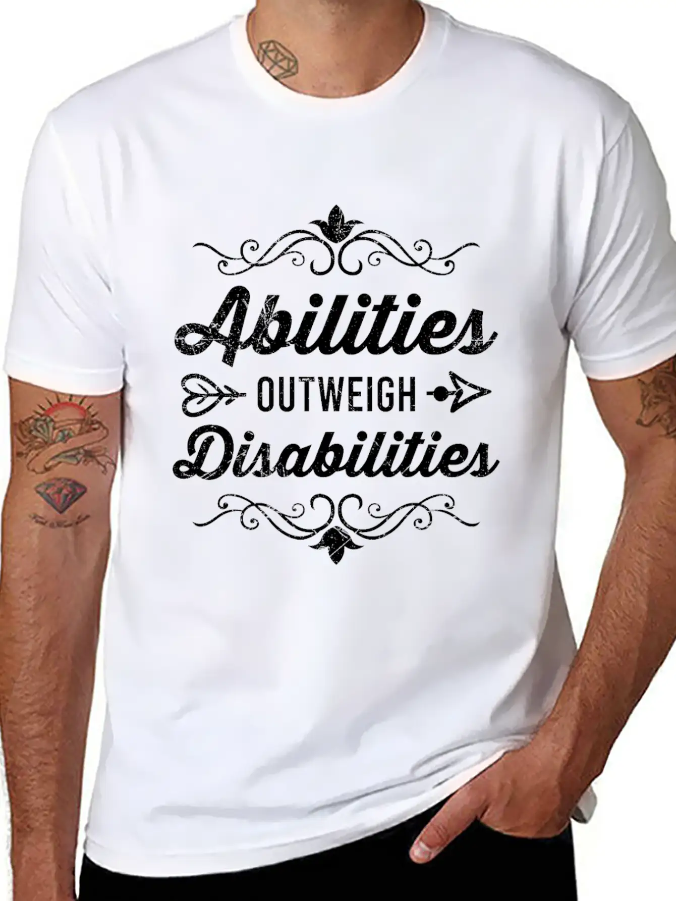 Abilities Outweigh Disabilities Inclusion Timeless Short Sleeve Tee – Comfy And Minimalist Design