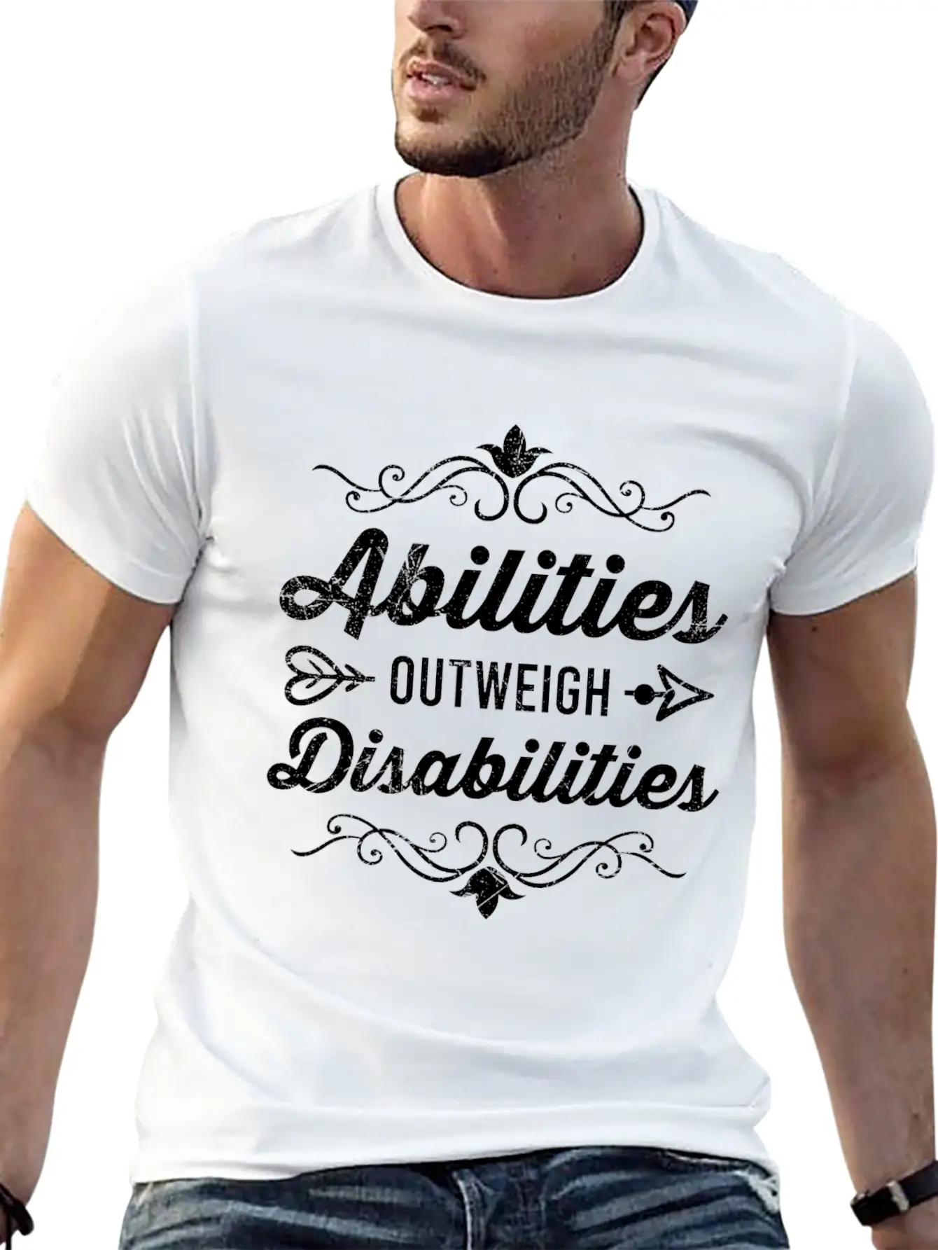 Abilities Outweigh Disabilities Inclusion Timeless Short Sleeve Tee – Comfy And Minimalist Design
