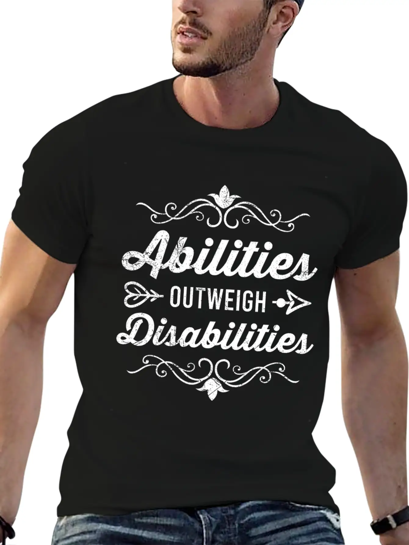 Abilities Outweigh Disabilities Inclusion Timeless Short Sleeve Tee – Comfy And Minimalist Design