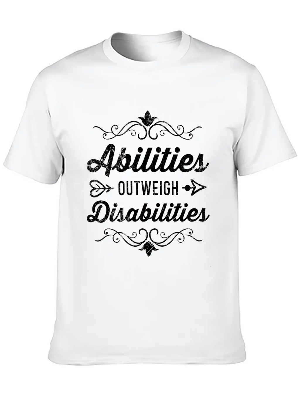 Abilities Outweigh Disabilities Inclusion Timeless Short Sleeve Tee – Comfy And Minimalist Design