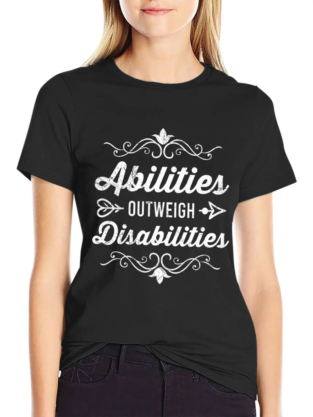 Abilities Outweigh Disabilities Inclusion Timeless Short Sleeve Tee – Comfy And Minimalist Design