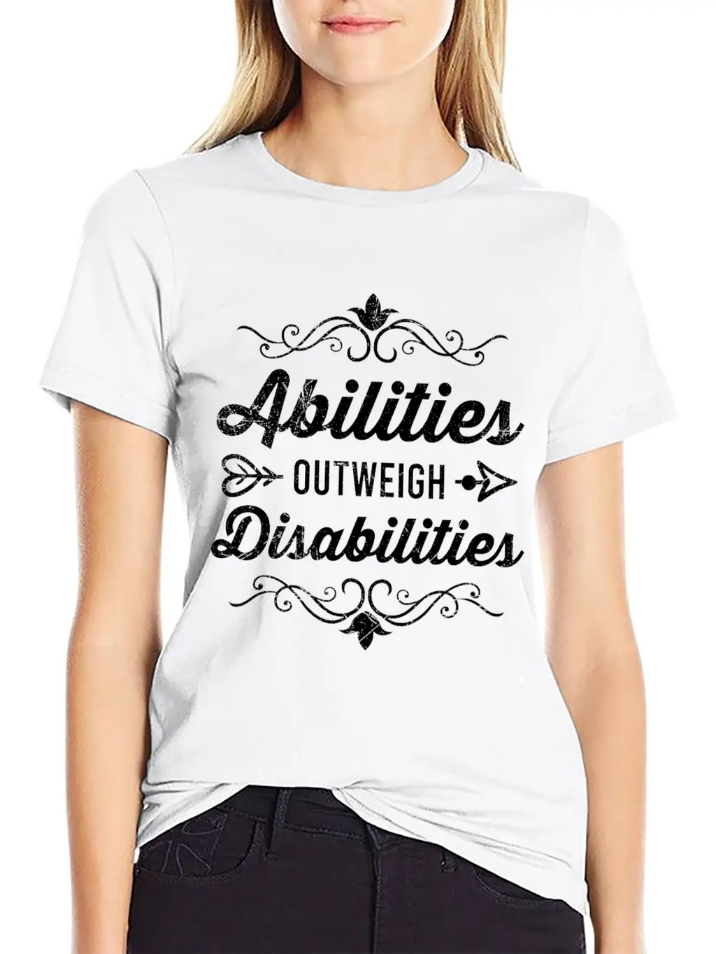 Abilities Outweigh Disabilities Inclusion Timeless Short Sleeve Tee – Comfy And Minimalist Design