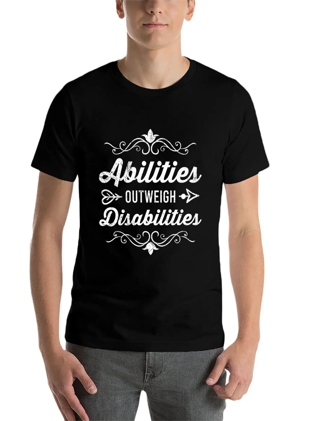 Abilities Outweigh Disabilities Inclusion Timeless Short Sleeve Tee – Comfy And Minimalist Design
