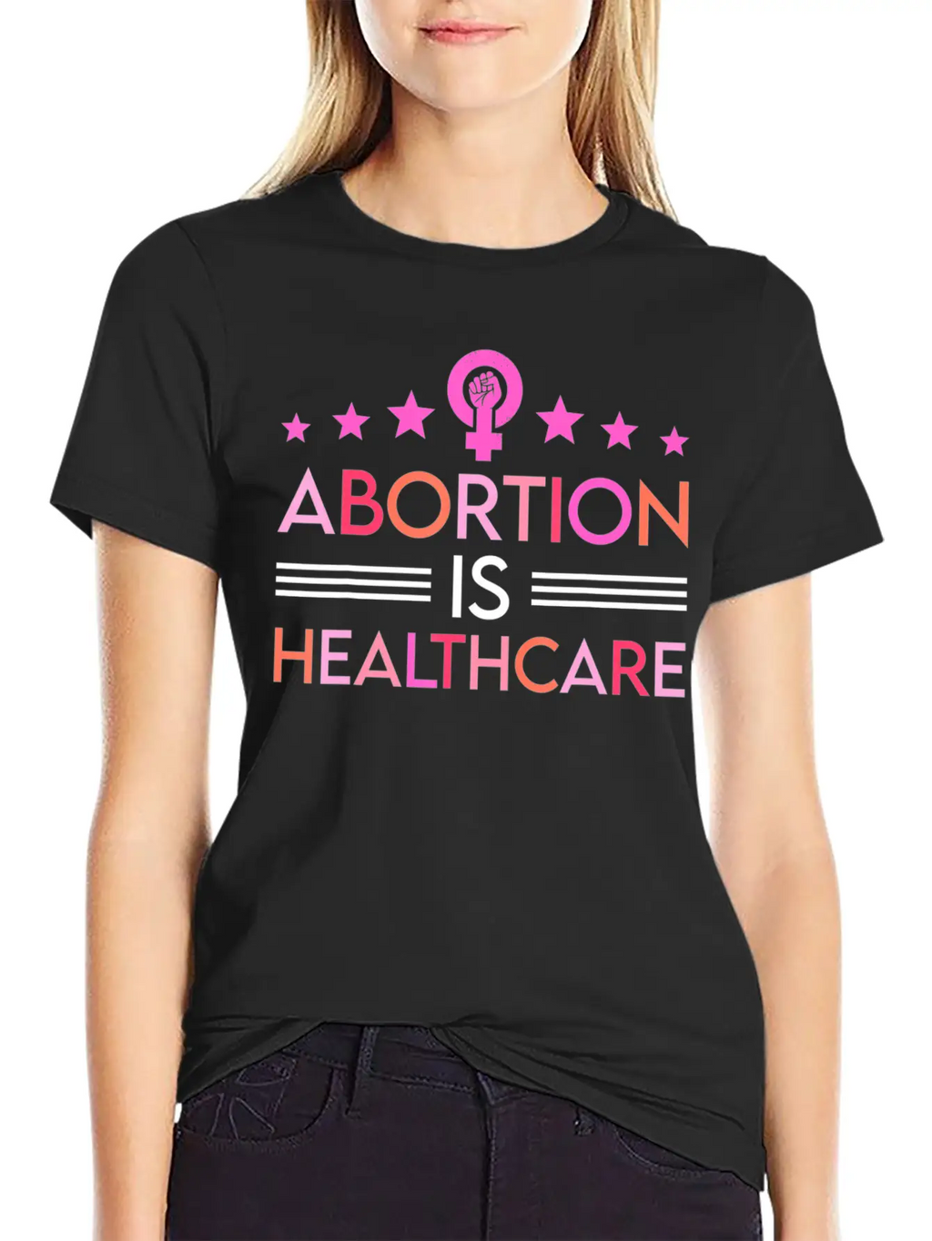 Abortion Is Healthcare Feminist Feminism Timeless Short Sleeve Tee – Comfy And Minimalist Design